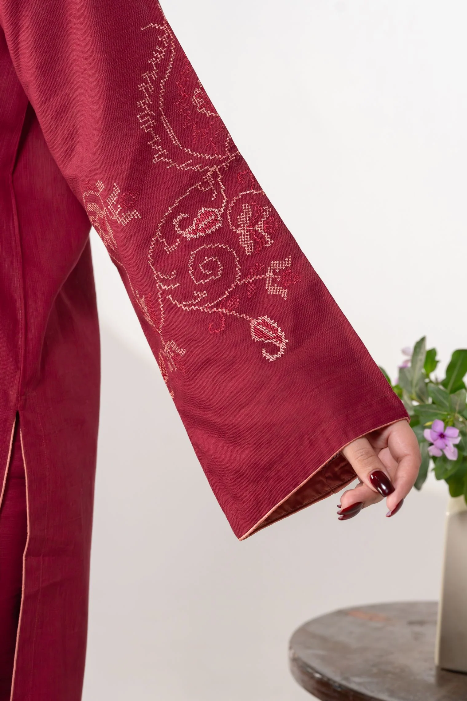 MOTIF KHADDAR EMBROIDERED SUIT-078 - Image 7