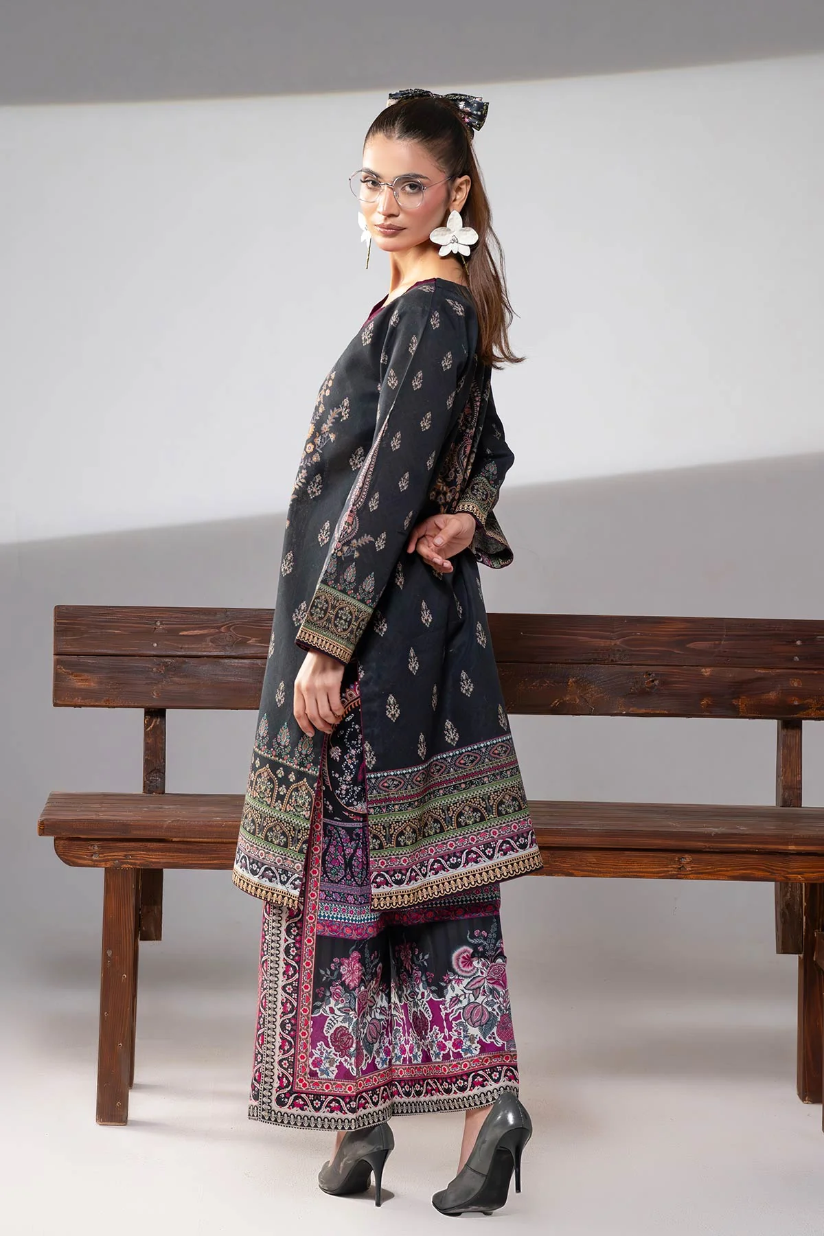MOTIF KHADDAR PRINTED SUIT-008 - Image 11