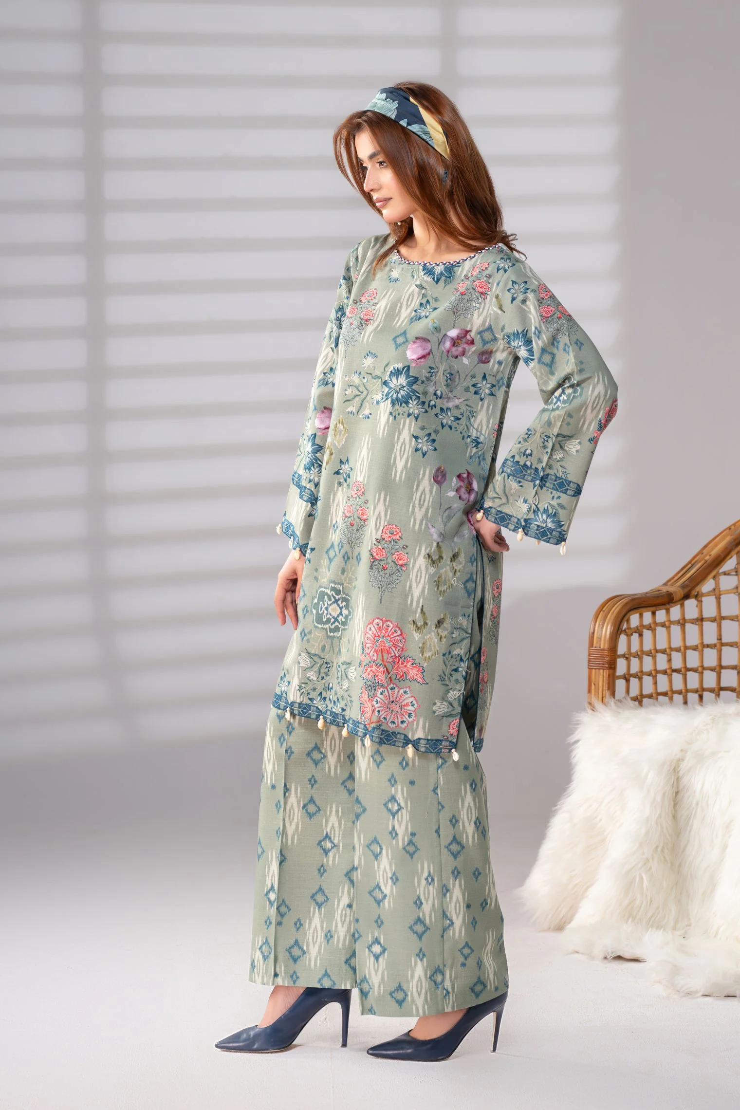 MOTIF KHADDAR PRINTED SUIT-036 - Image 3