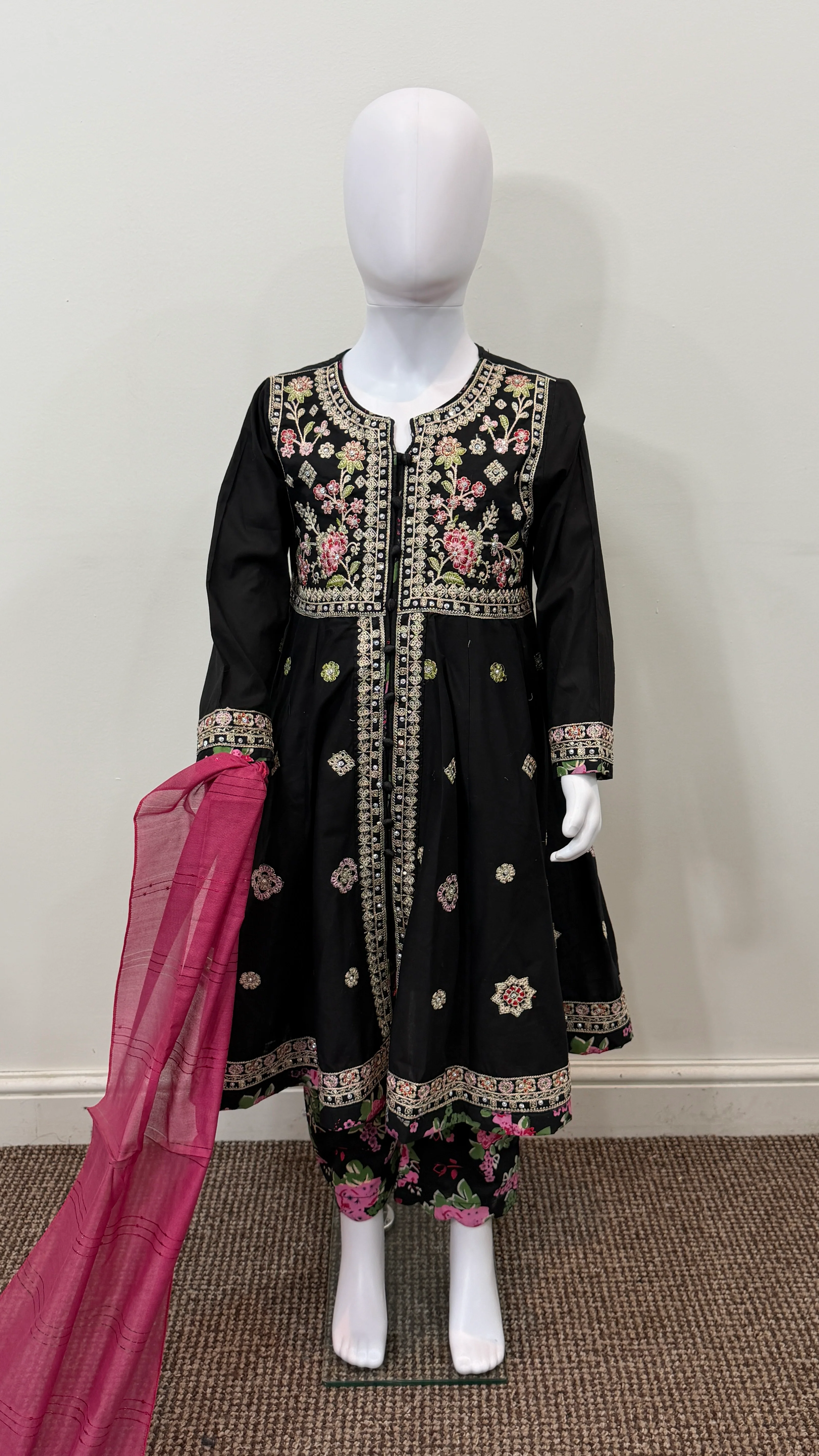 Motif Kids Cotton Embroidered Suit-26406