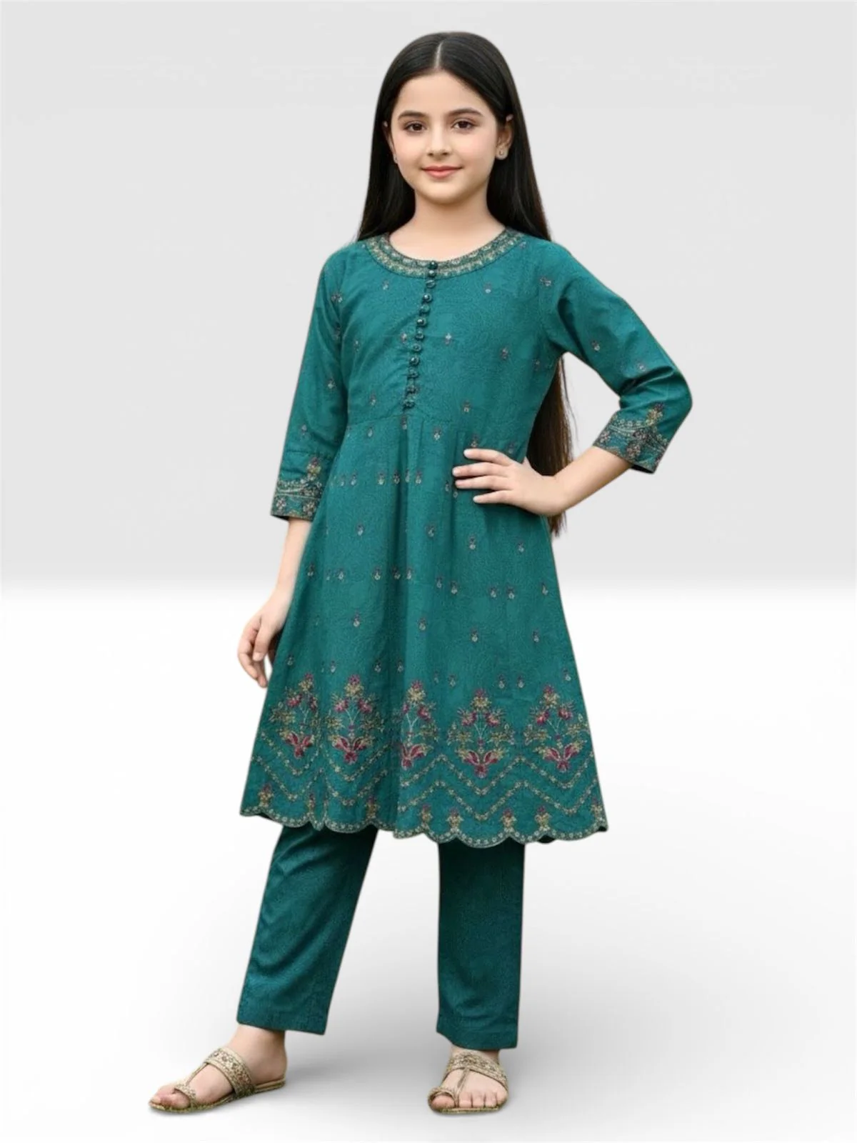 Motif Kids Cotton Printed Suit-26513