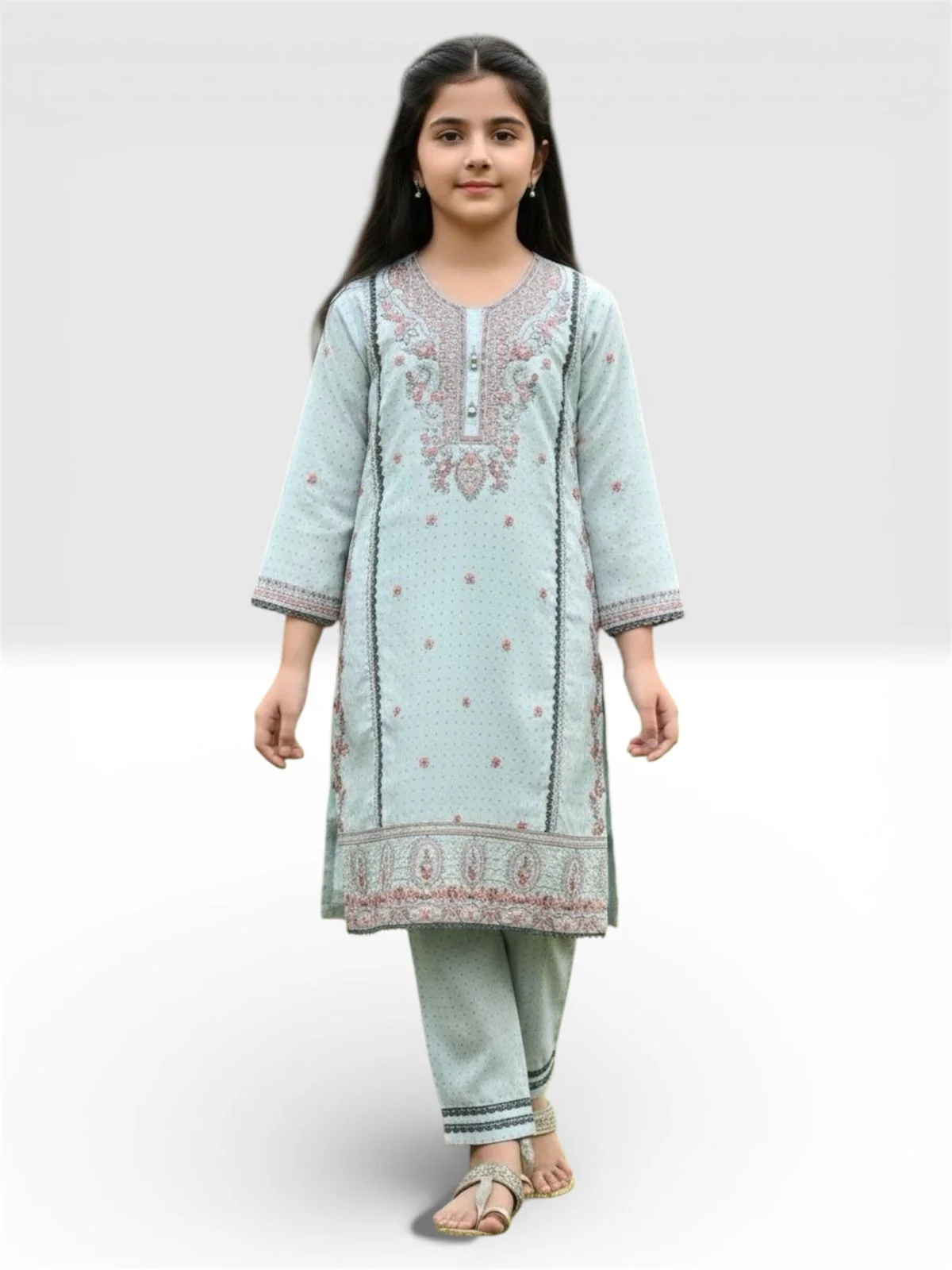 Motif Kids Cotton Printed Suit-26523
