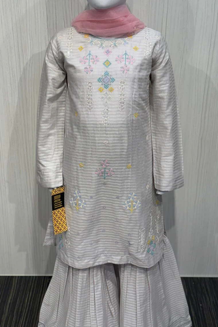 Motif Kids Doby Lawn Embroidered Suit - Image 2