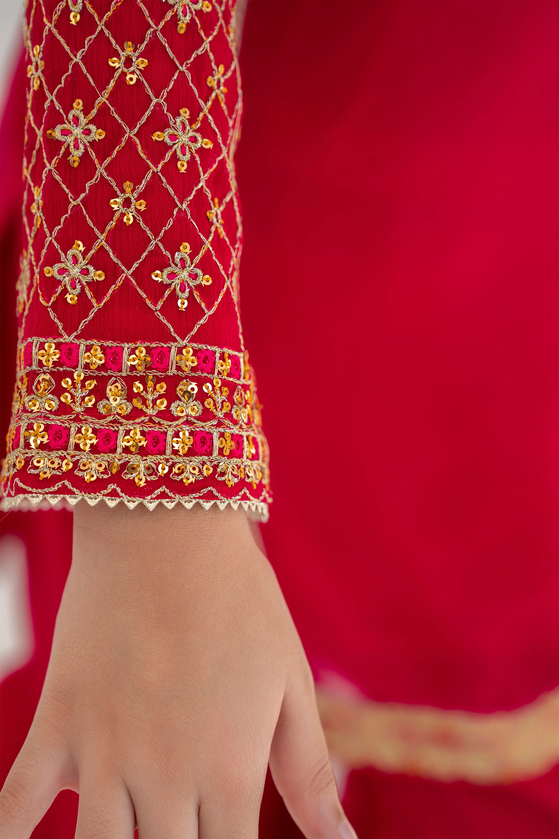 Motif Kids Embroidered Suit-001 - Image 4