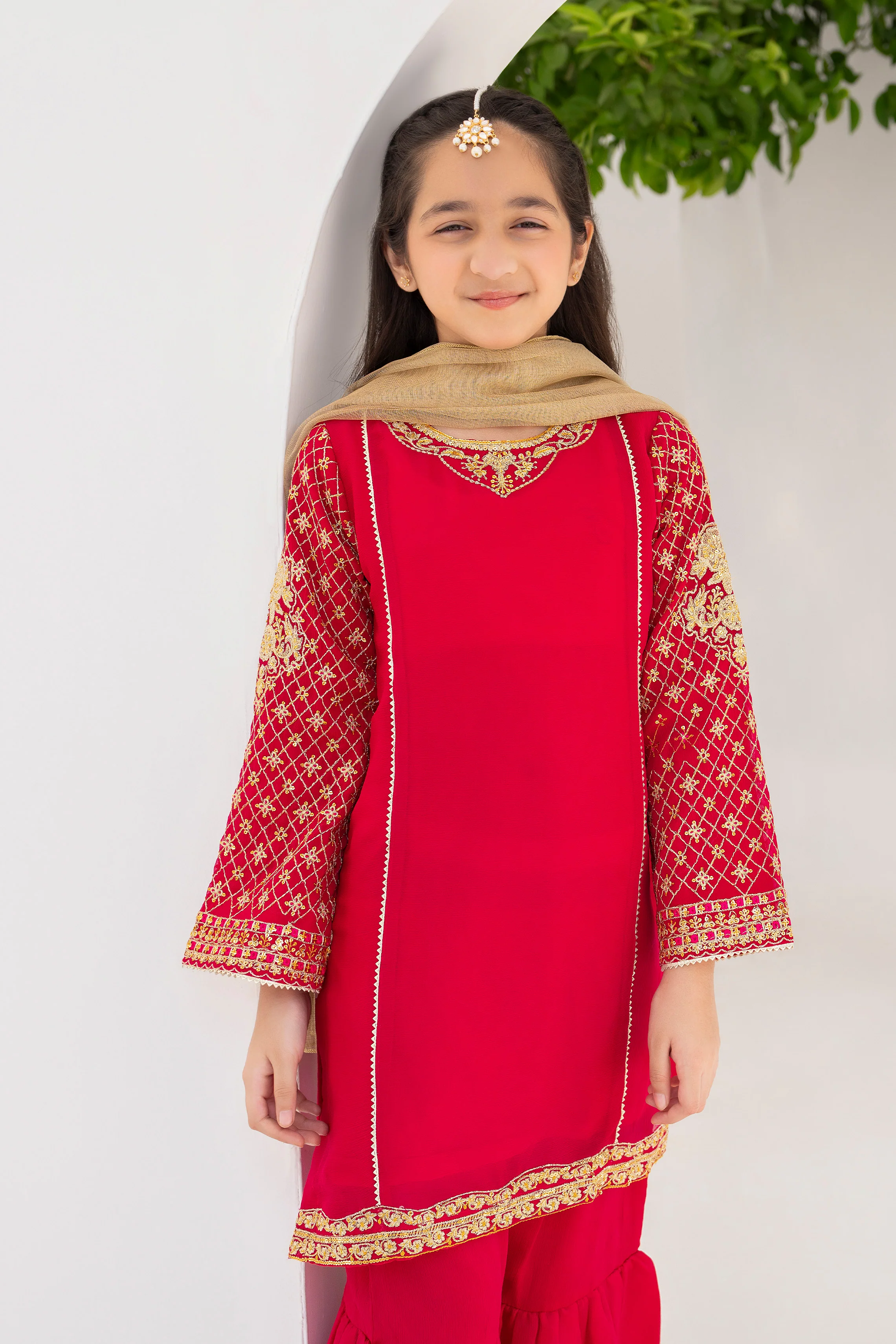 Motif Kids Embroidered Suit-001 - Image 5