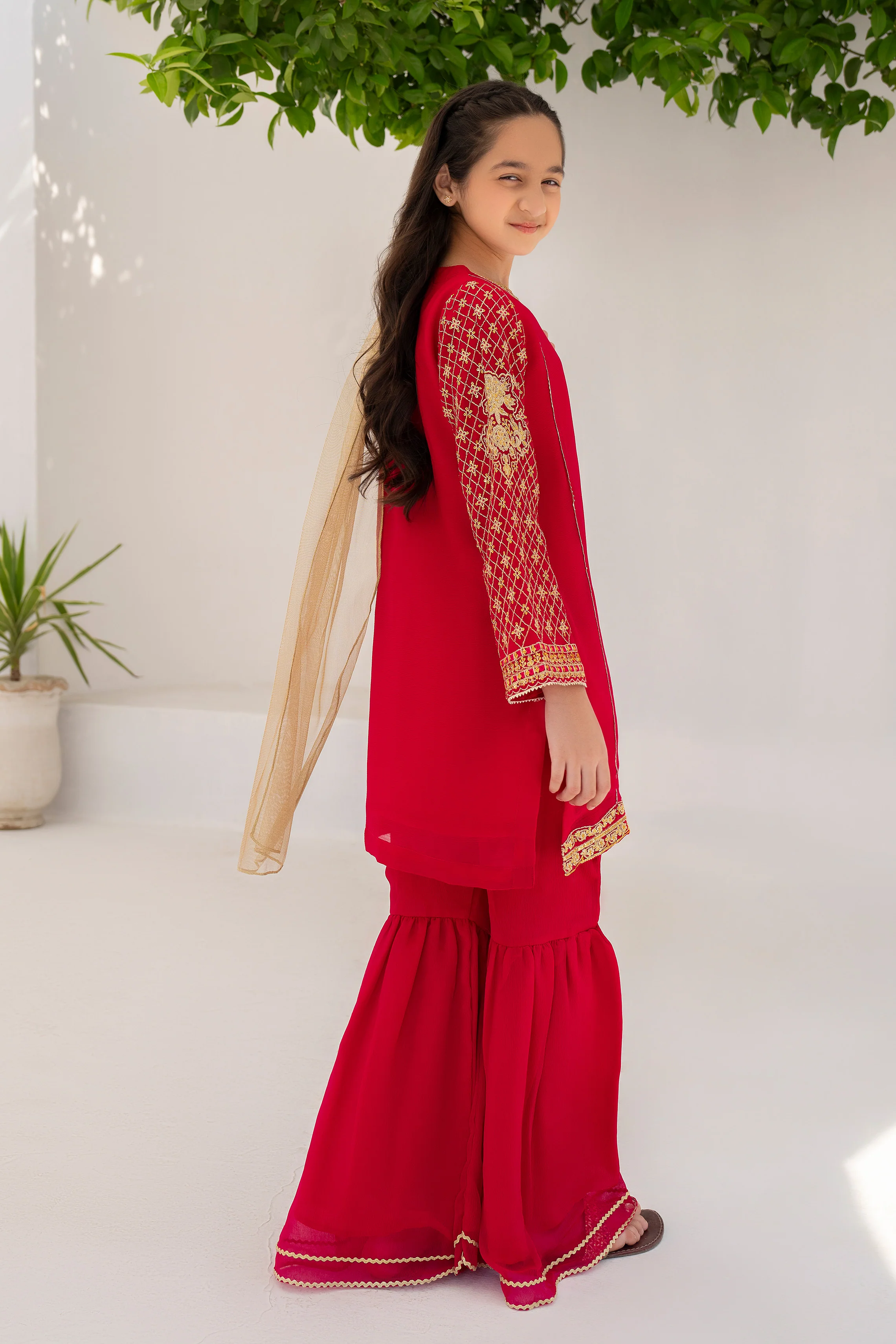 Motif Kids Embroidered Suit-001 - Image 6