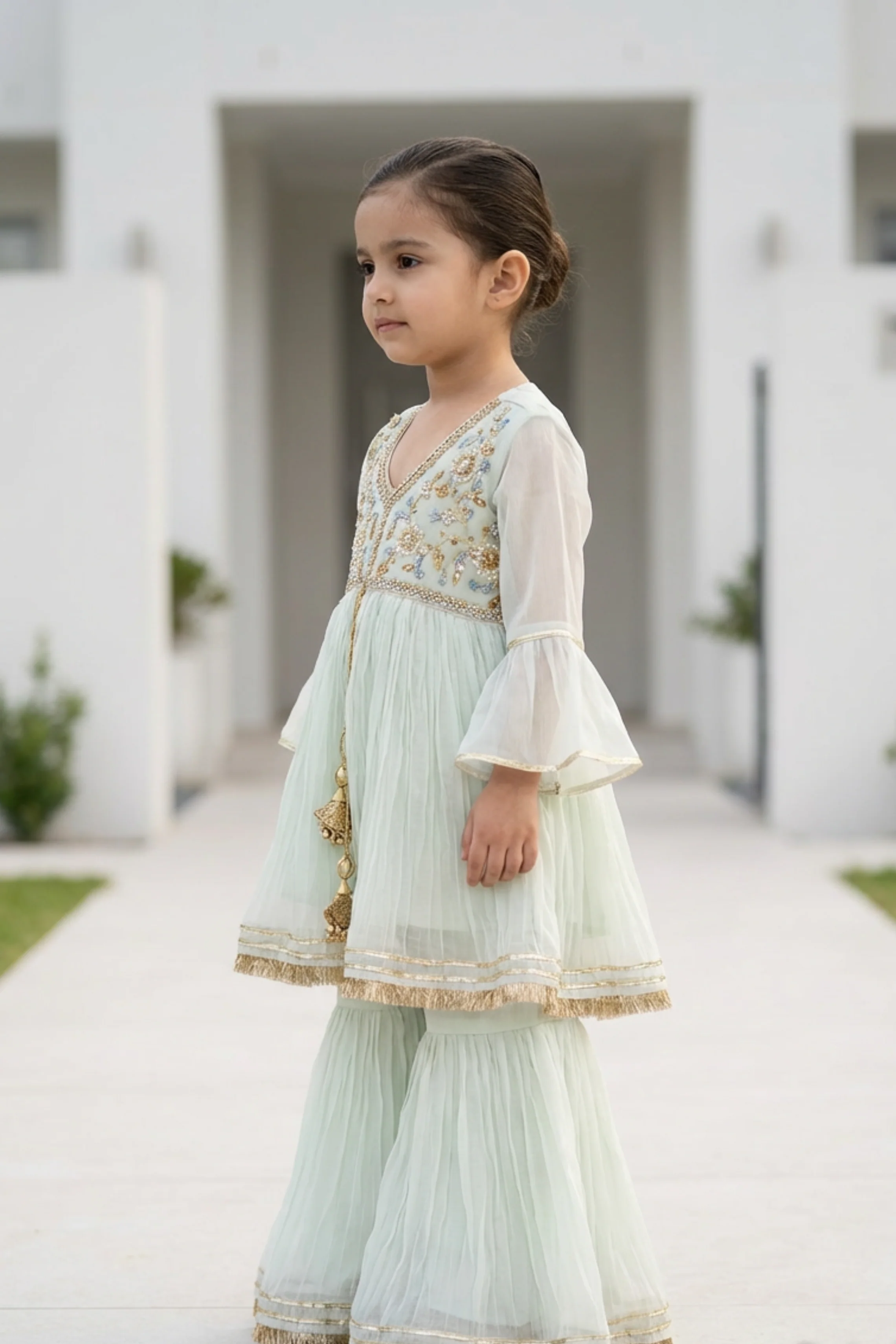 Motif Kids Embroidered Suit-25366 - Image 3