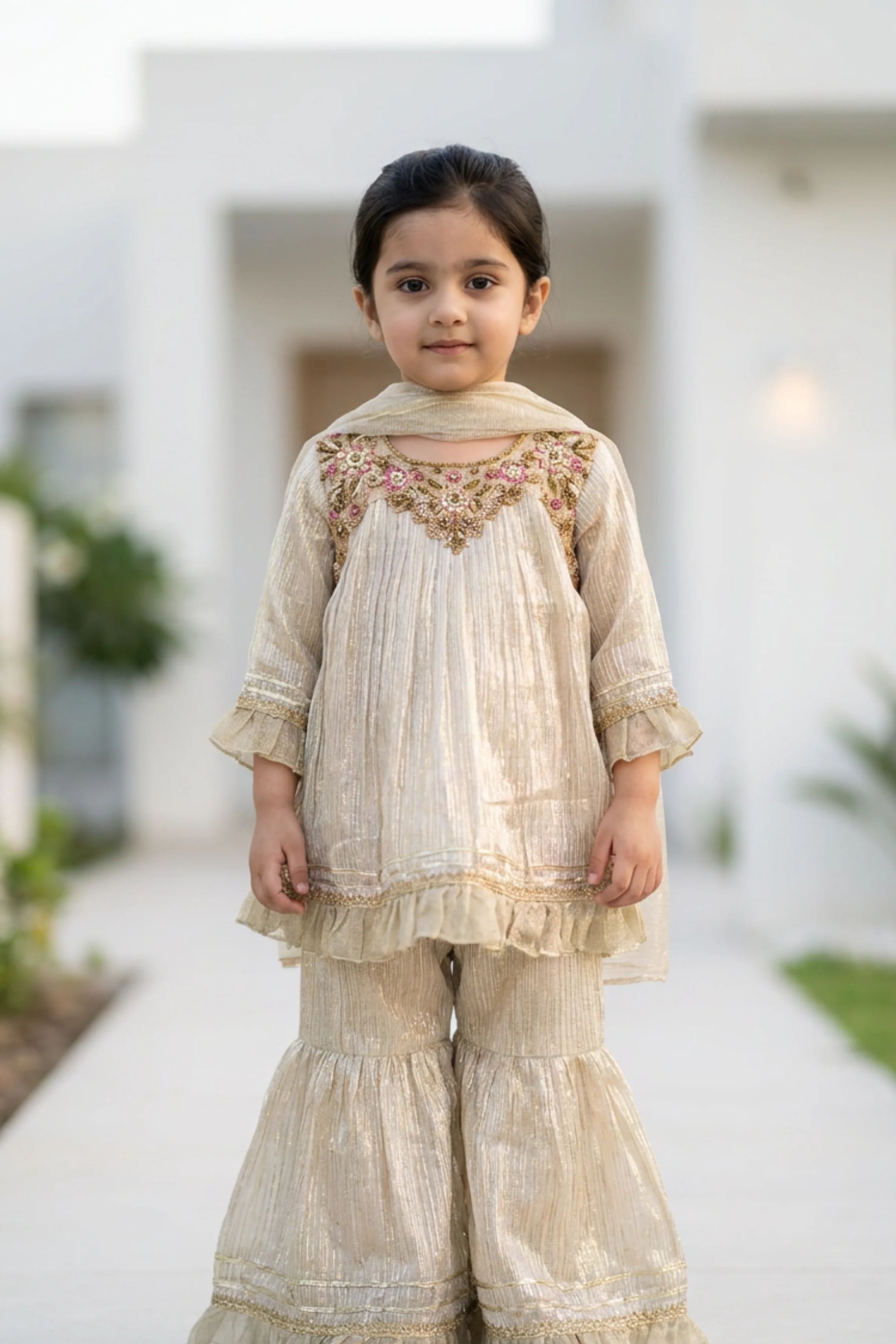 Motif Kids Embroidered Suit-26341 - Image 2