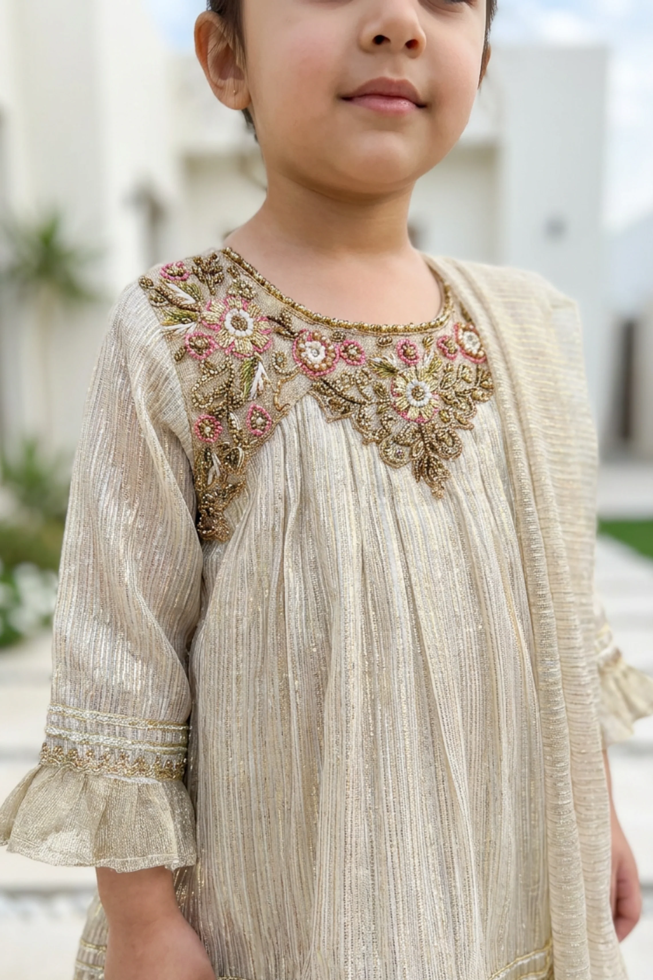 Motif Kids Embroidered Suit-26341 - Image 3