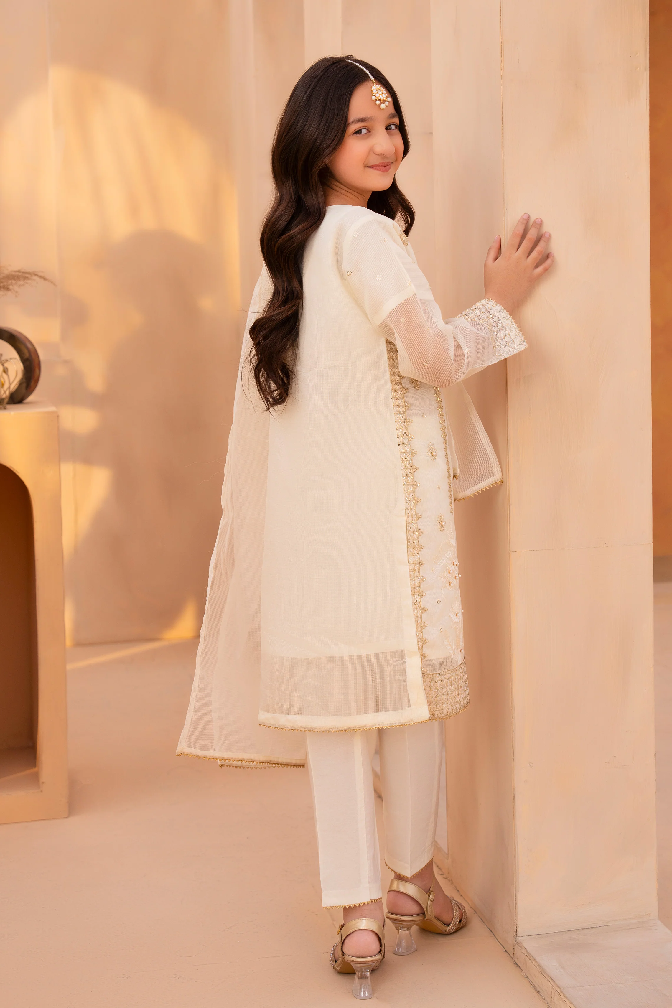Motif Kids Embroidered Suit-632 - Image 6