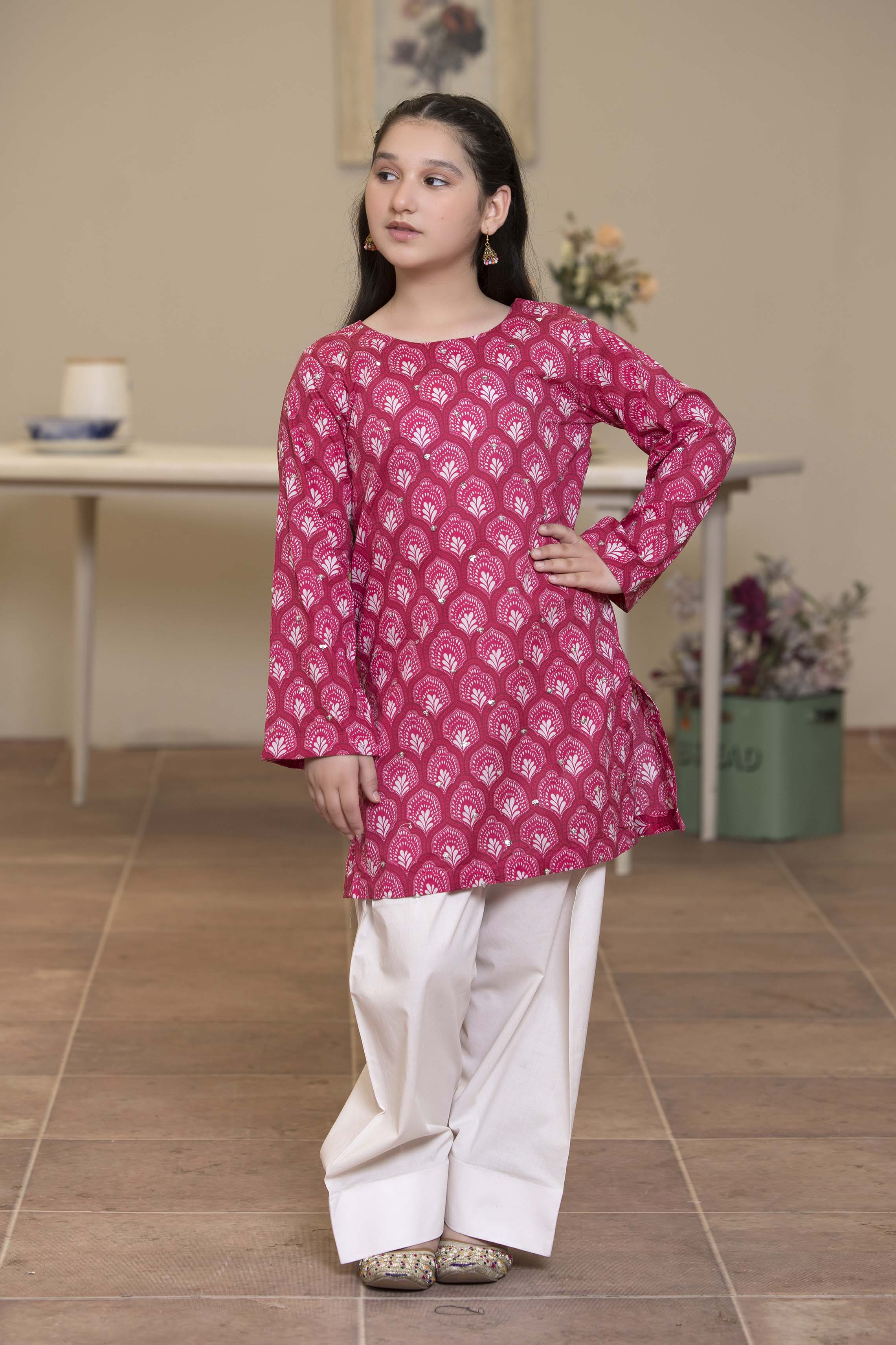 Motif Kids Lawn Embroidered Co-ord Set-013 - Image 3