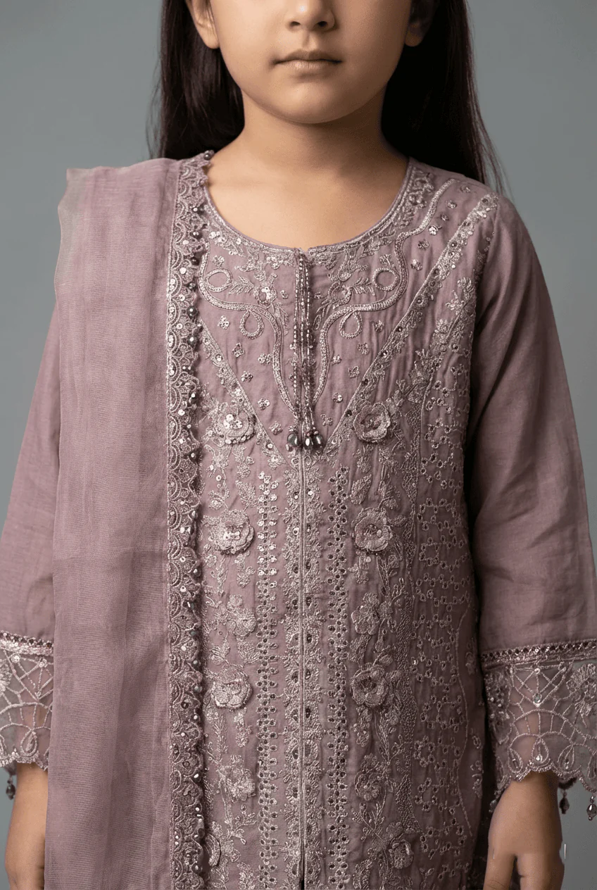Motif Kids Lawn Embroidered Suit-030-2 - Image 6
