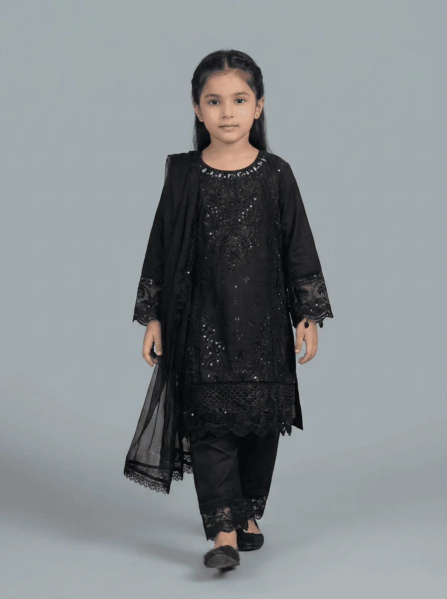 Motif Kids Lawn Embroidered Suit-031