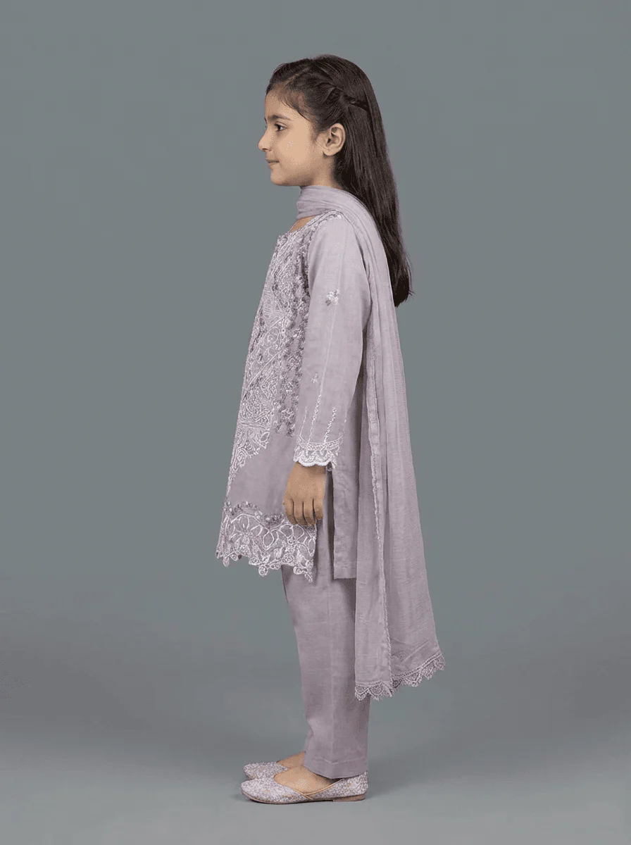 Motif Kids Lawn Embroidered Suit-033 - Image 2