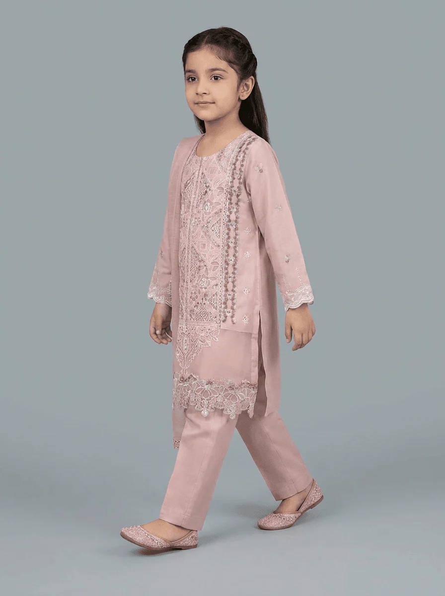 Motif Kids Lawn Embroidered Suit-033 - Image 9