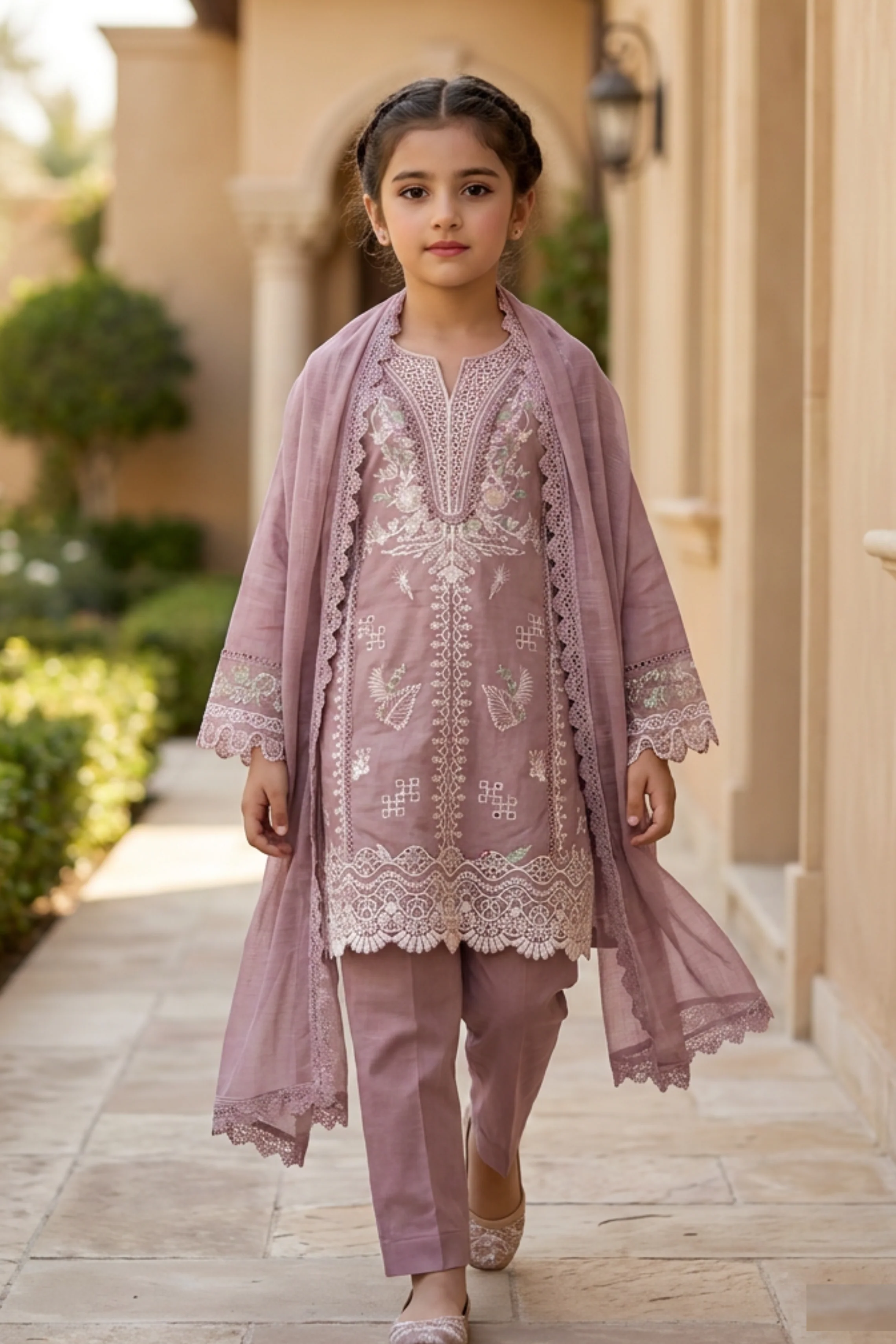 Motif Kids Lawn Embroidered Suit-034 - Image 5
