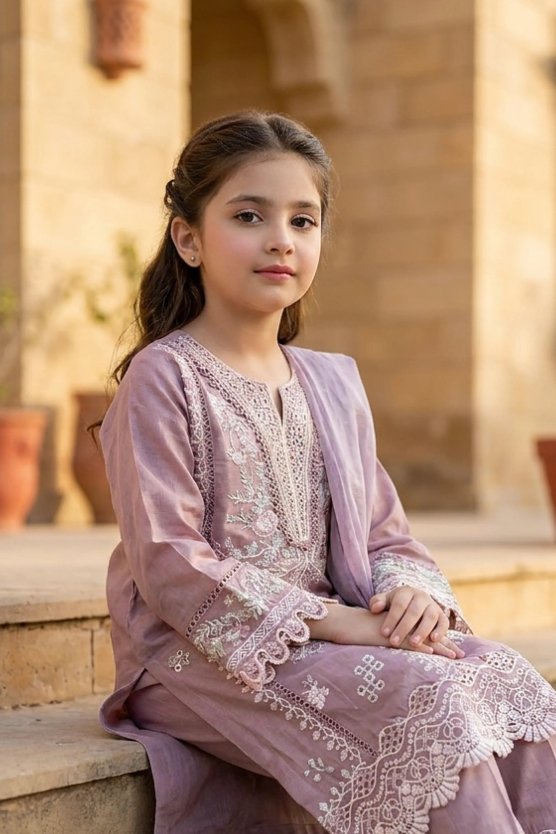 Motif Kids Lawn Embroidered Suit-034 - Image 6