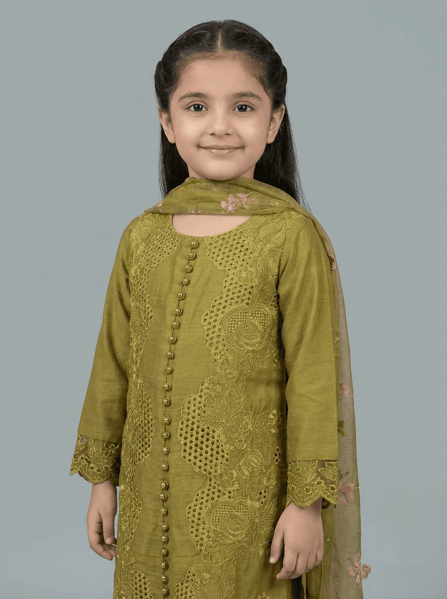 Motif Kids Embroidered Suit-4514 - Image 5