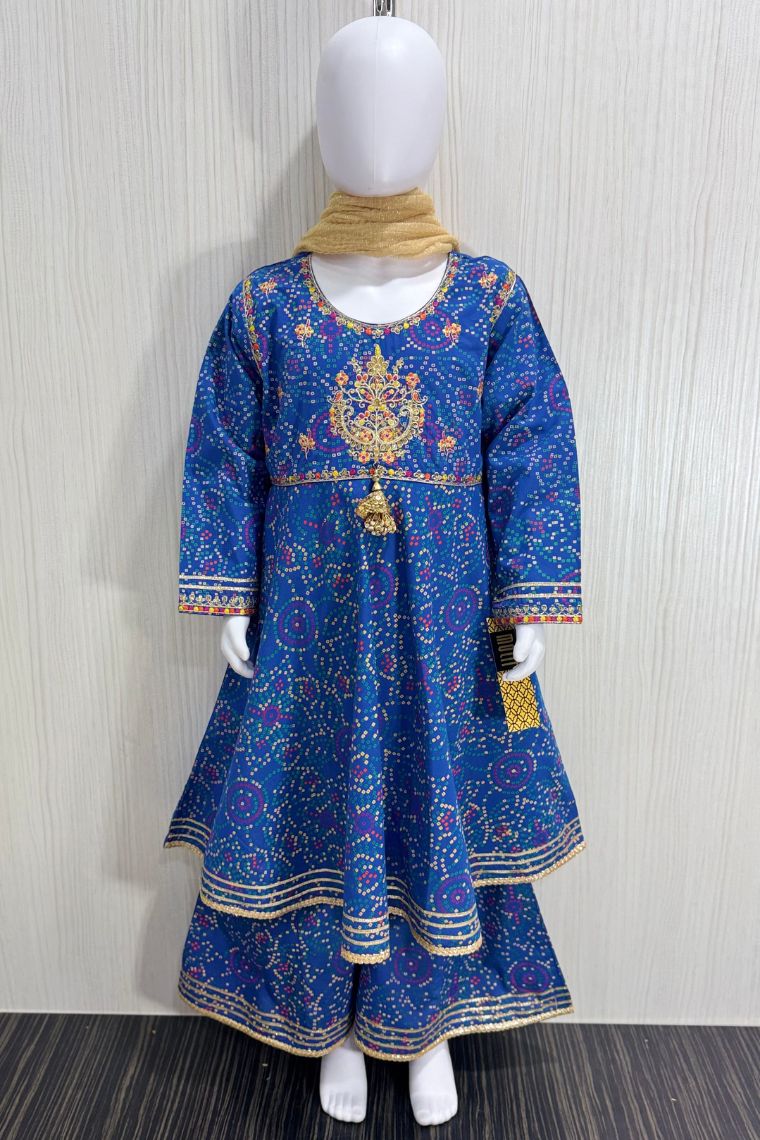 Motif Kids Lawn Printed Frock-25429 - Image 7