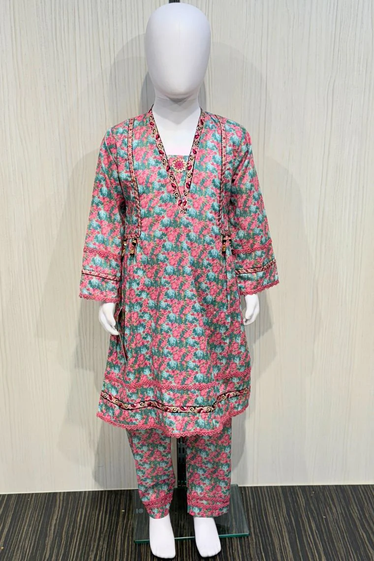 Motif Kids Lawn Printed Suit-25609 - Image 7