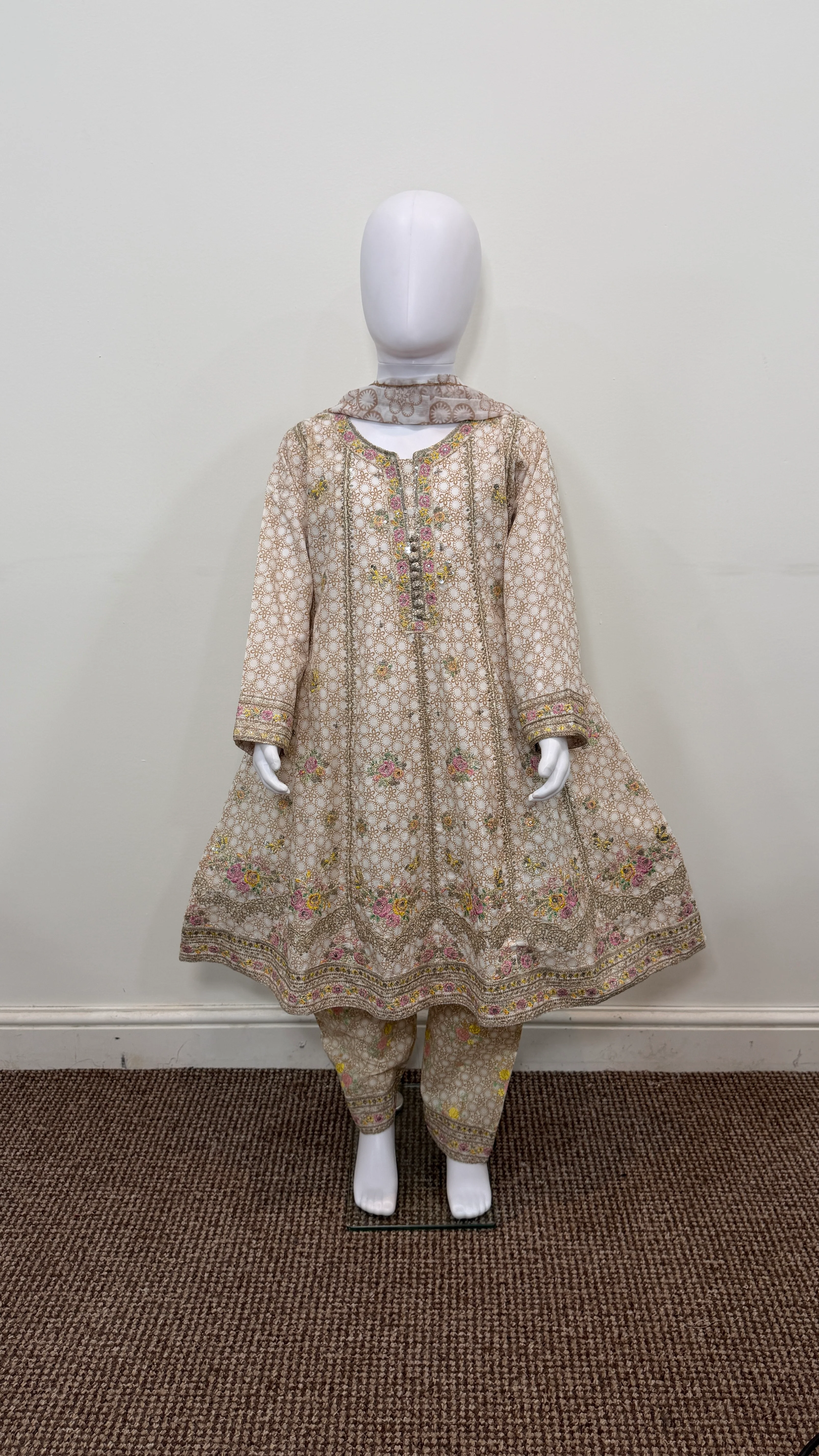 Motif Kids Lawn Printed Suit-26507