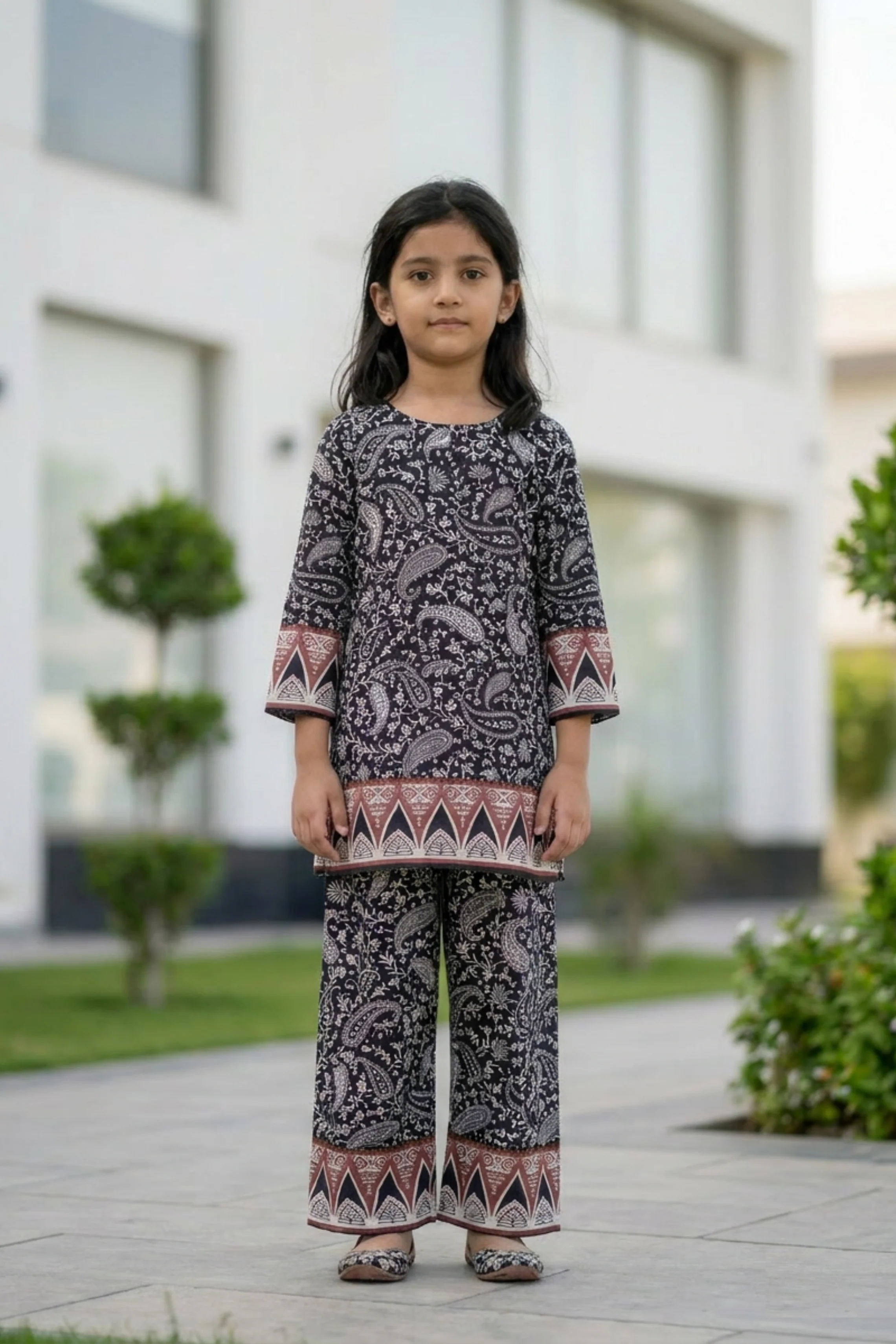 Motif Kids Printed Lawn Co-Ord Set-006