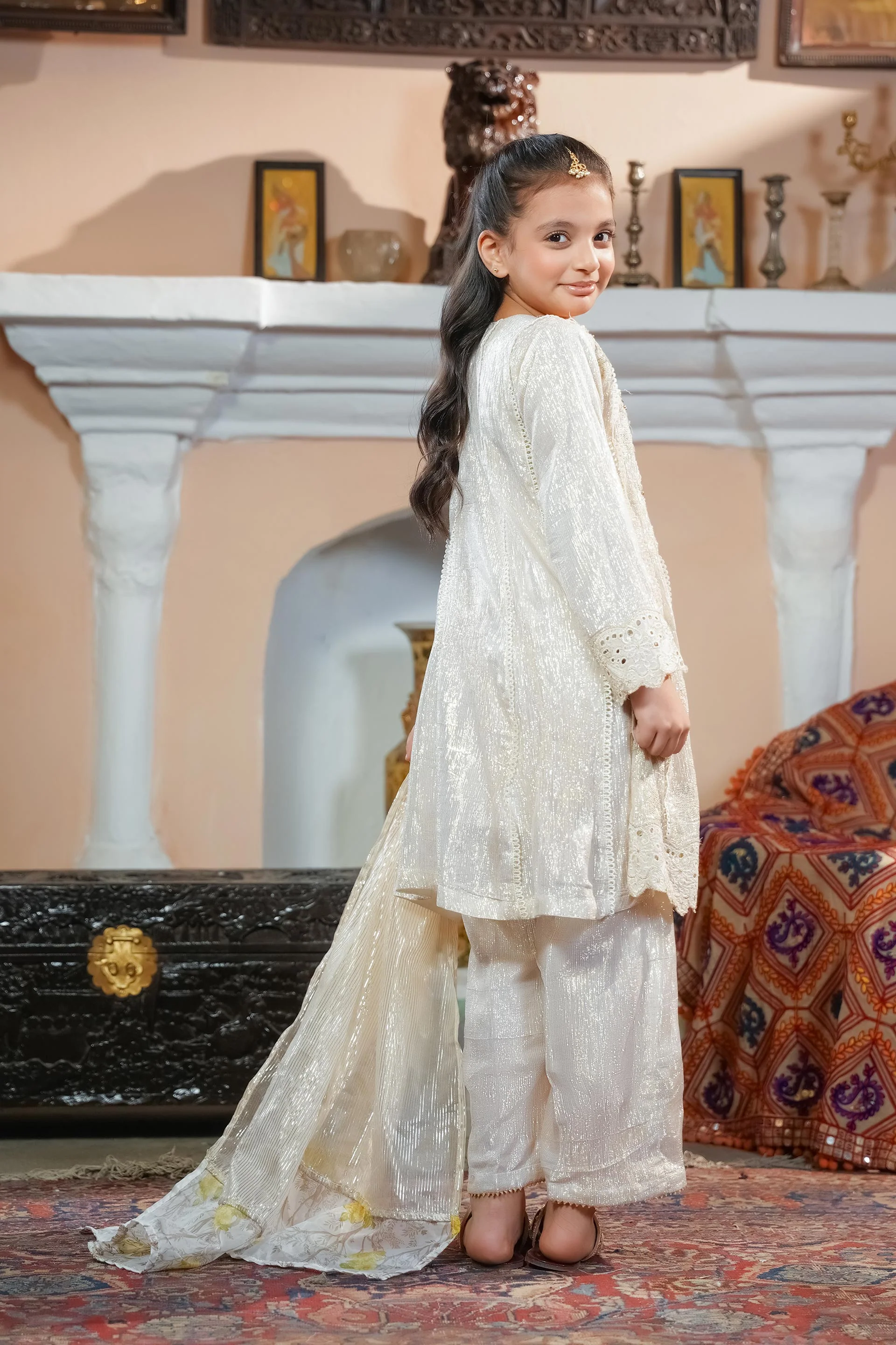 Motif Kids Tilla and Sequence Embroidered Suit-602 - Image 3