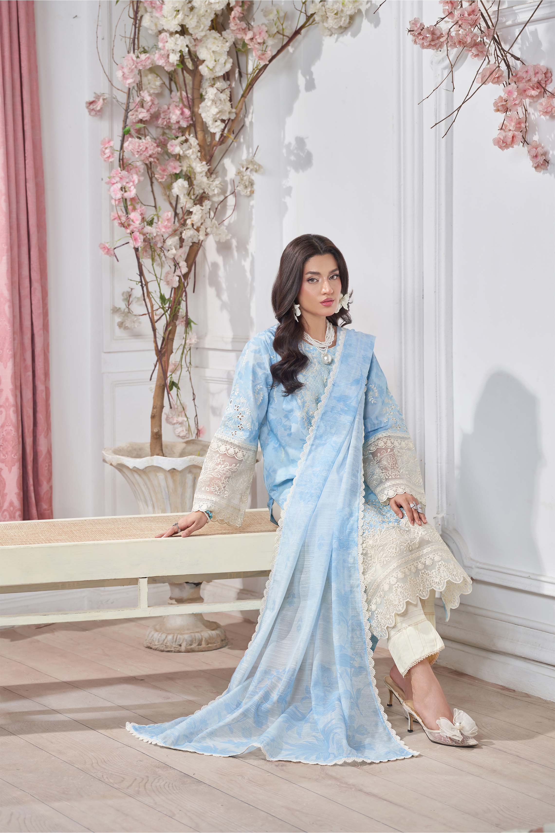 Motif Lawn Embroidered Suit-006 - Image 7