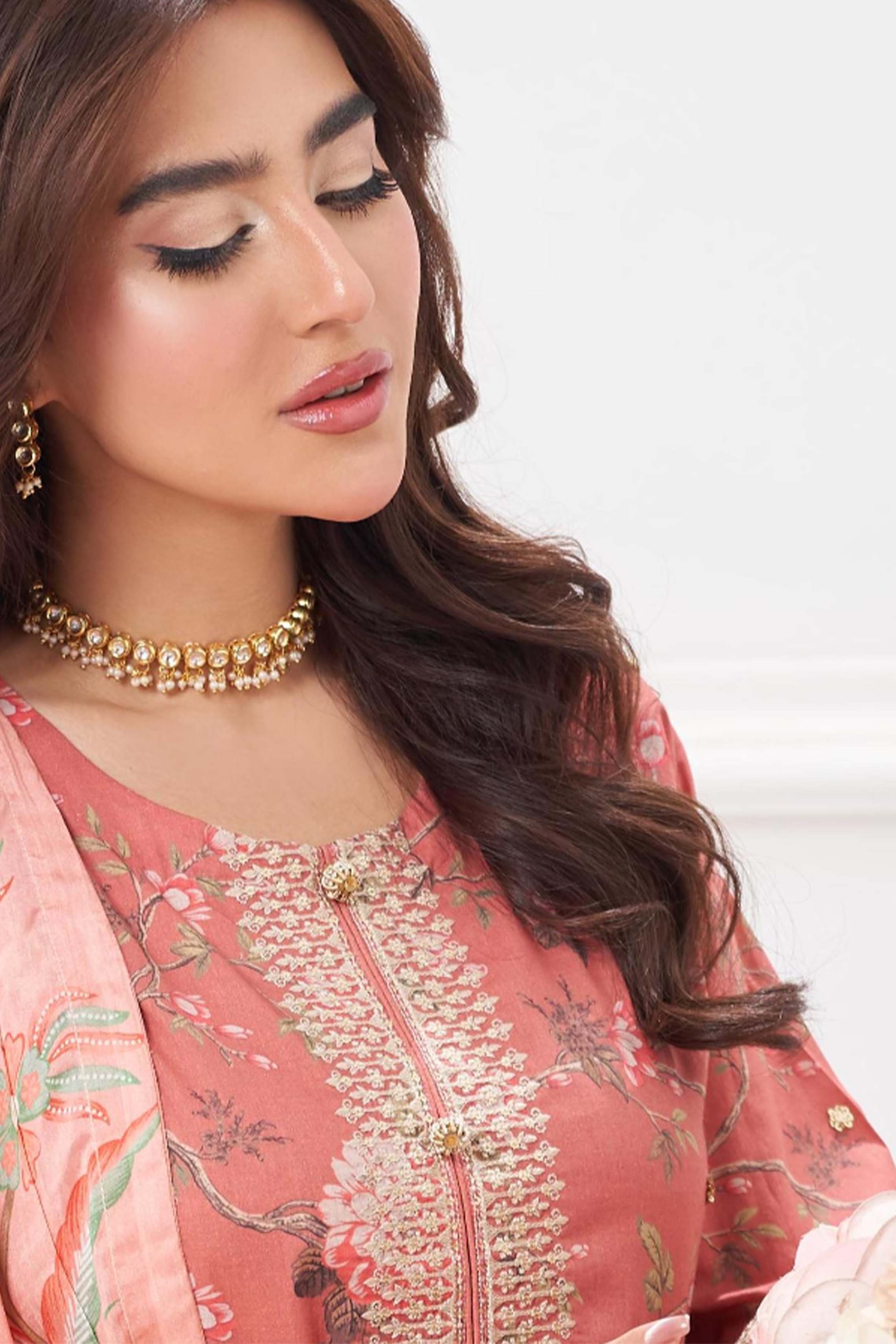 Motif Lawn Embroidered Suit-024 - Image 5