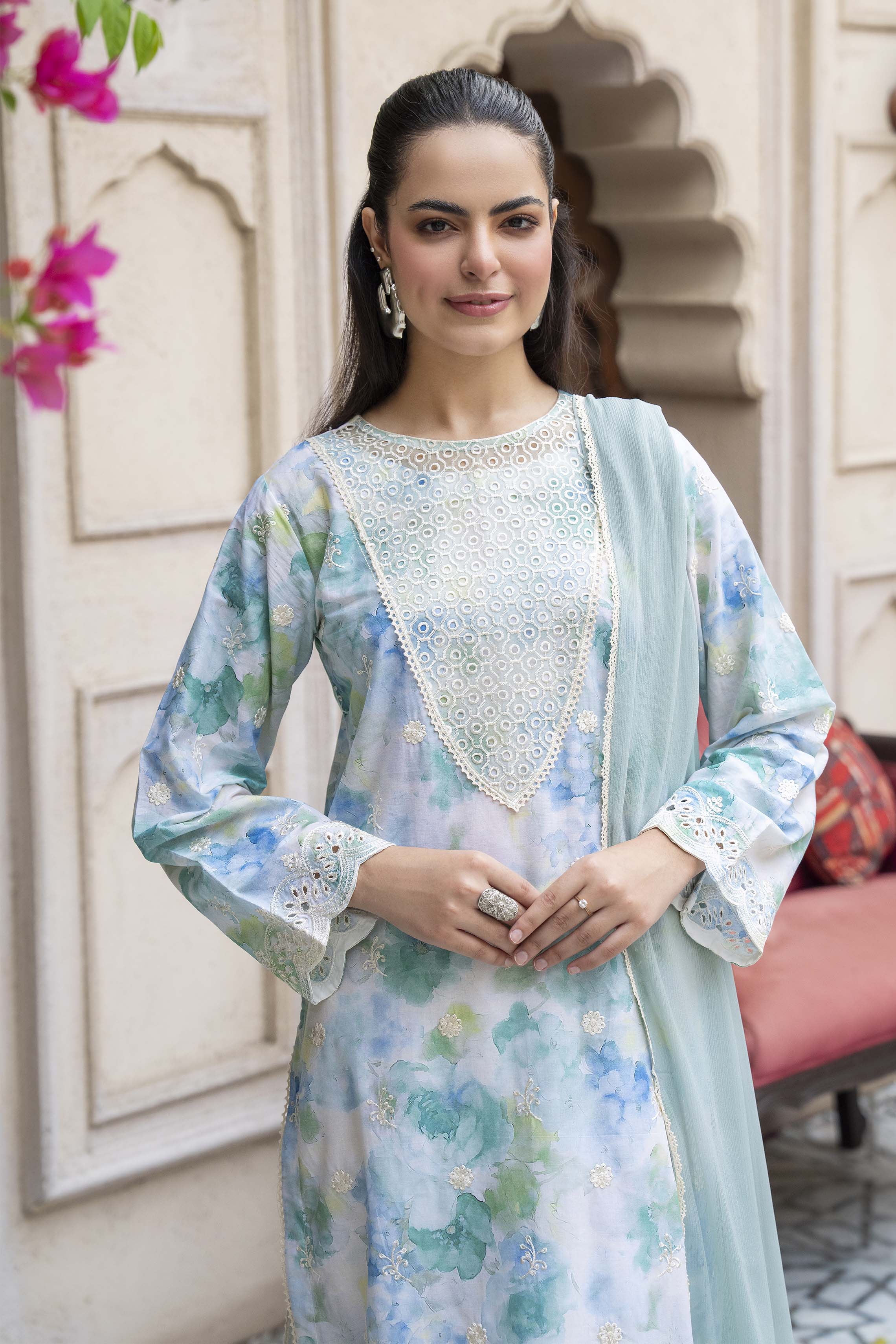 Motif Lawn Embroidered Suit-010 - Image 3
