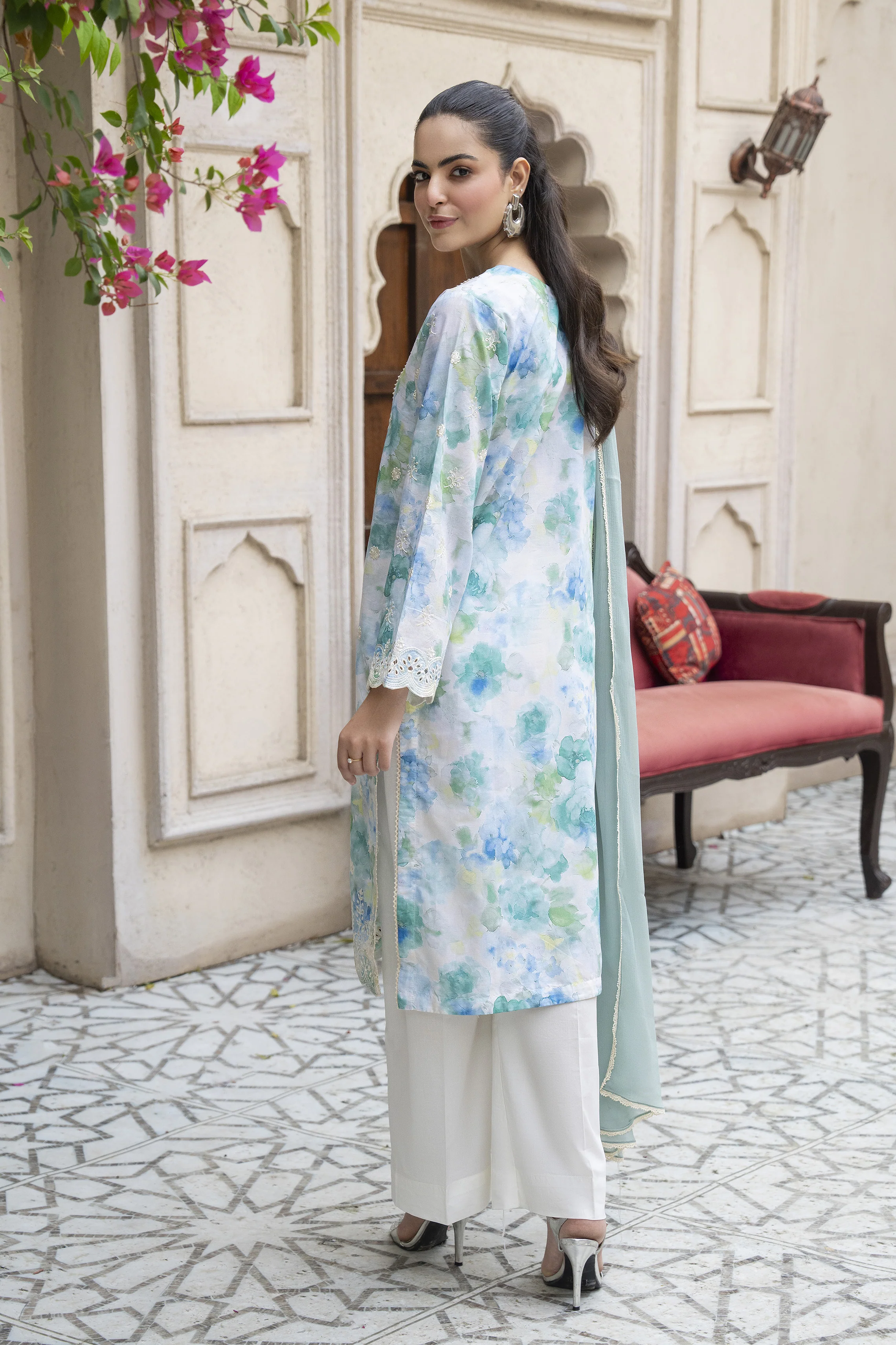 Motif Lawn Embroidered Suit-010 - Image 7