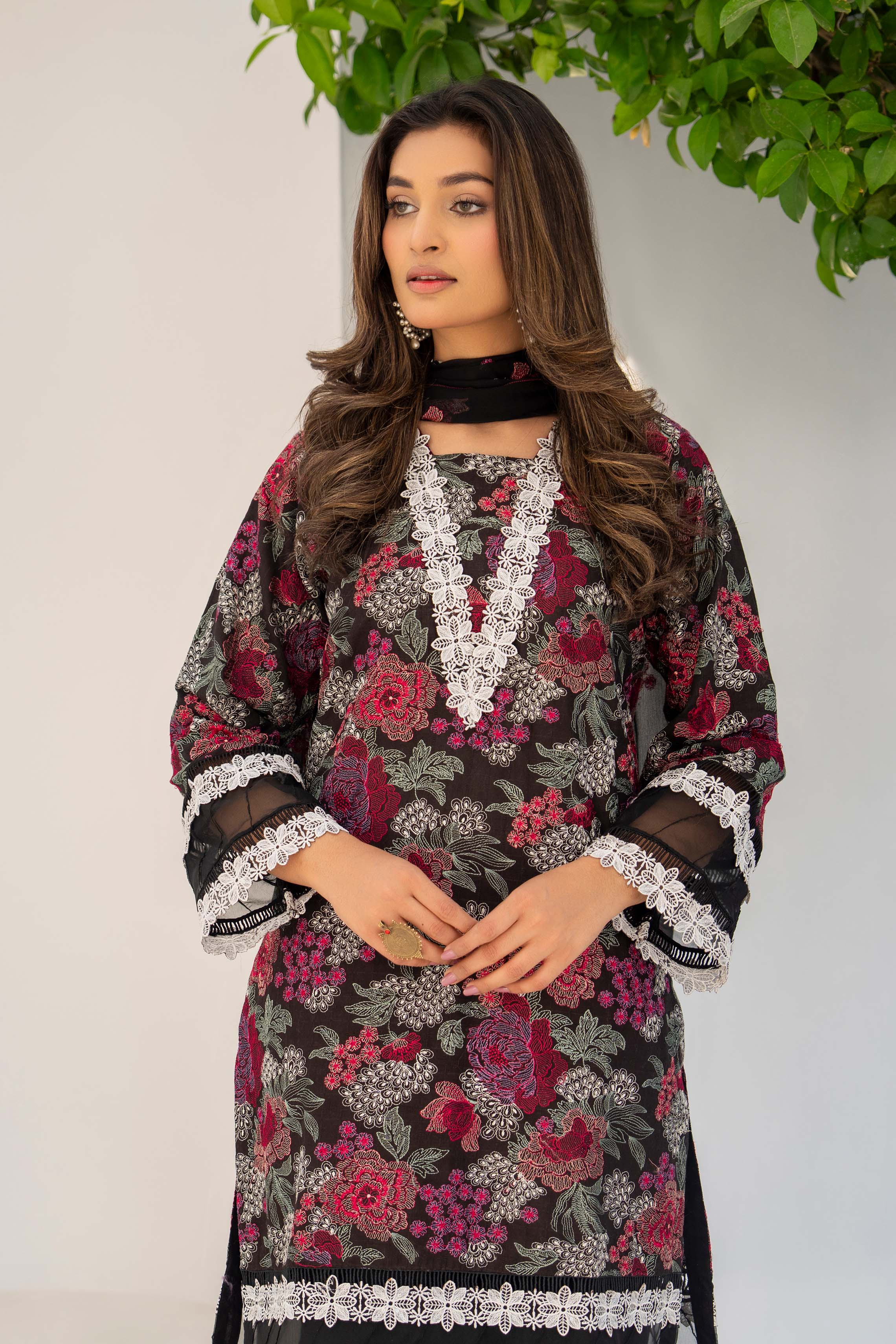 Motif Lawn Embroidered Suit-147 - Image 3