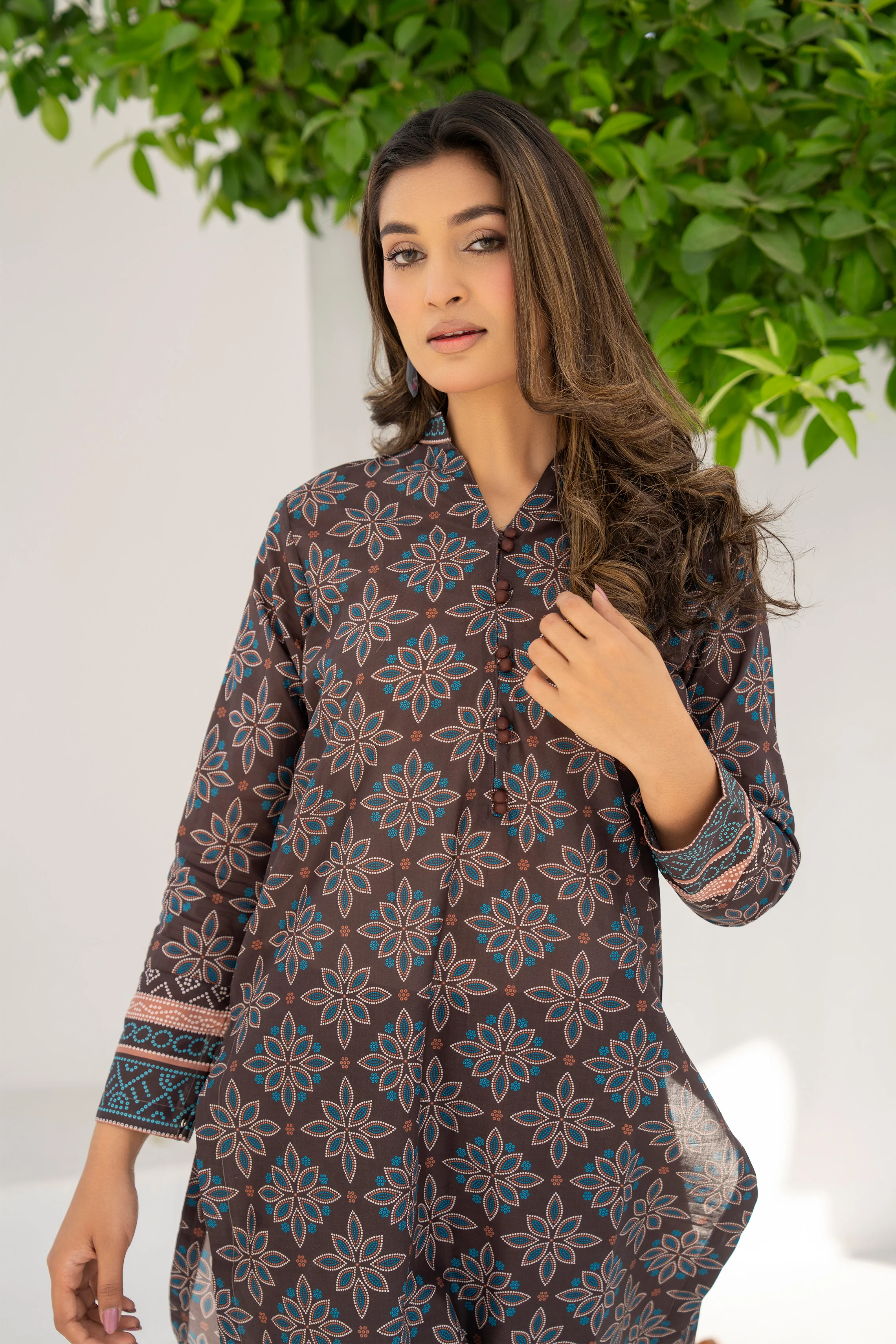 Motif Lawn Printed Co-ord Set-009 - Image 4
