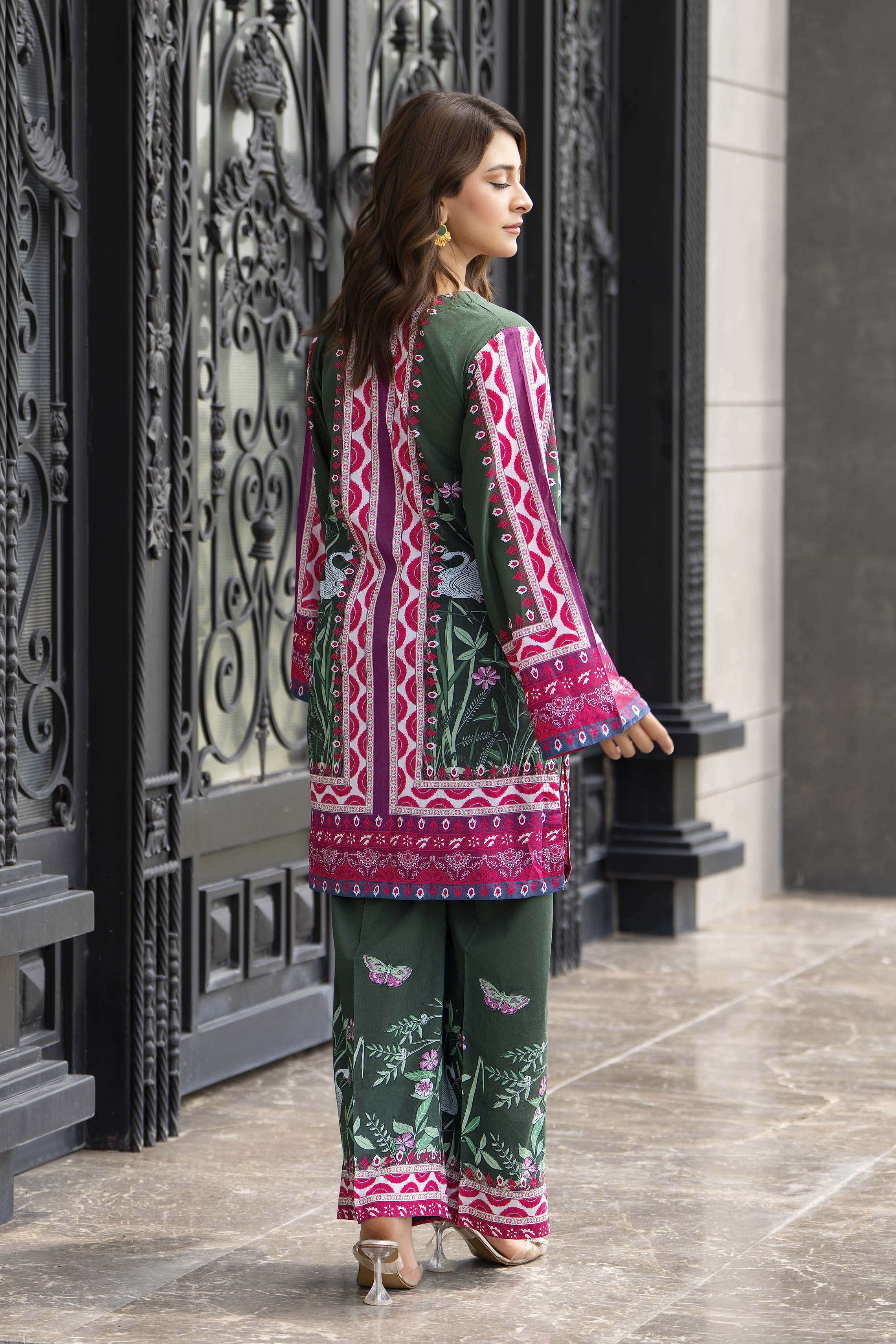 Motif Lawn Printed Co-ord set-032 - Image 6