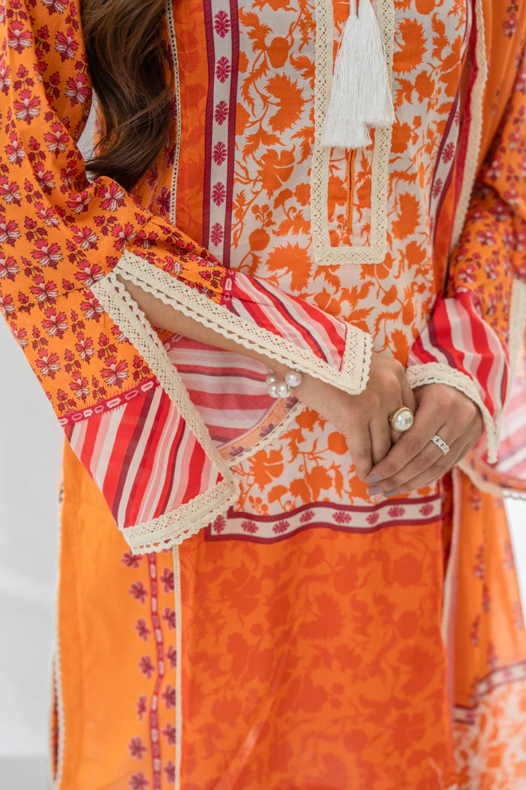 Motif Lawn Printed Suit-009 - Image 3