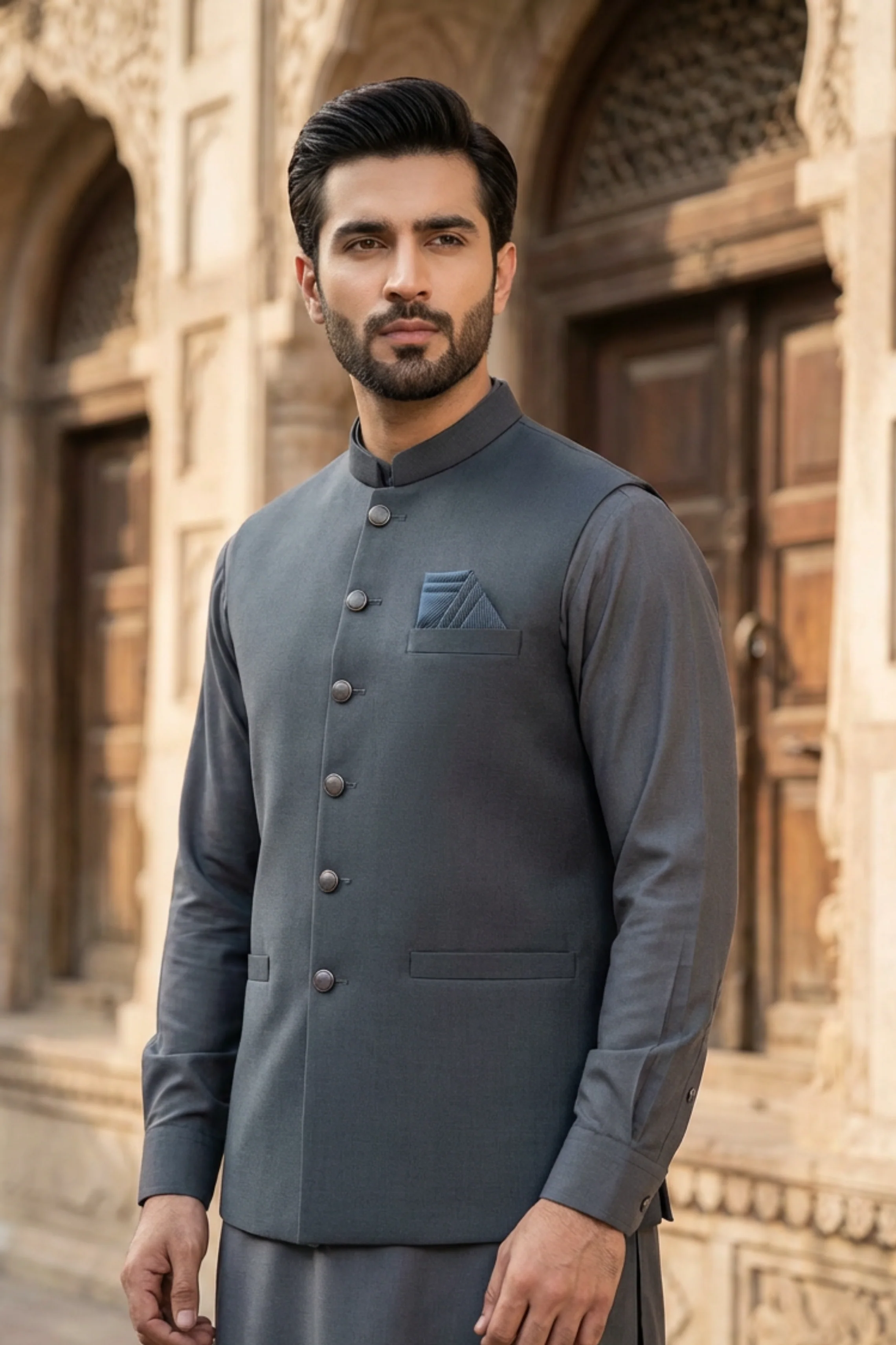 Motif Men's Waistcoat-2630 - Image 2