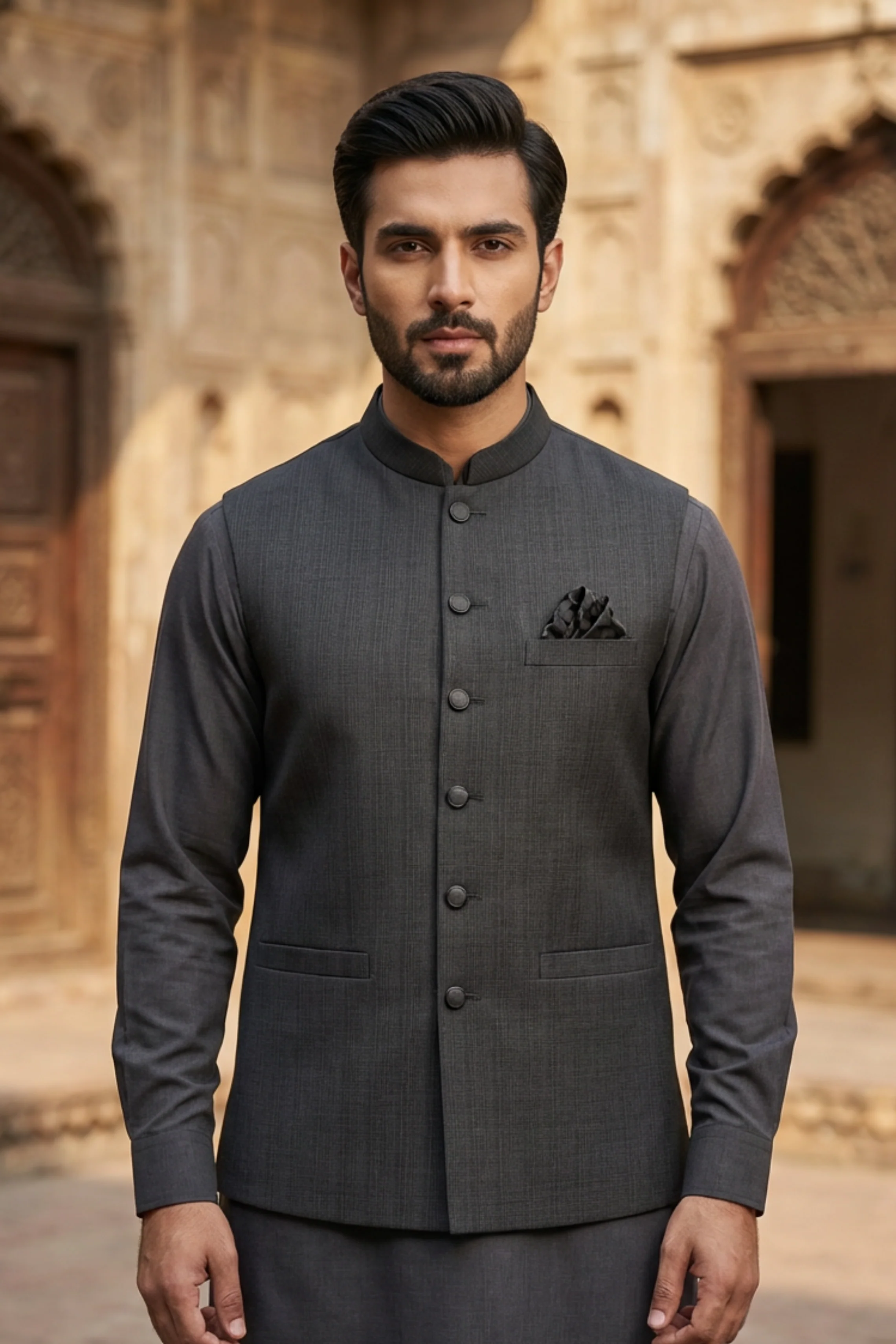 Motif Men's Waistcoat-2702 - Image 2