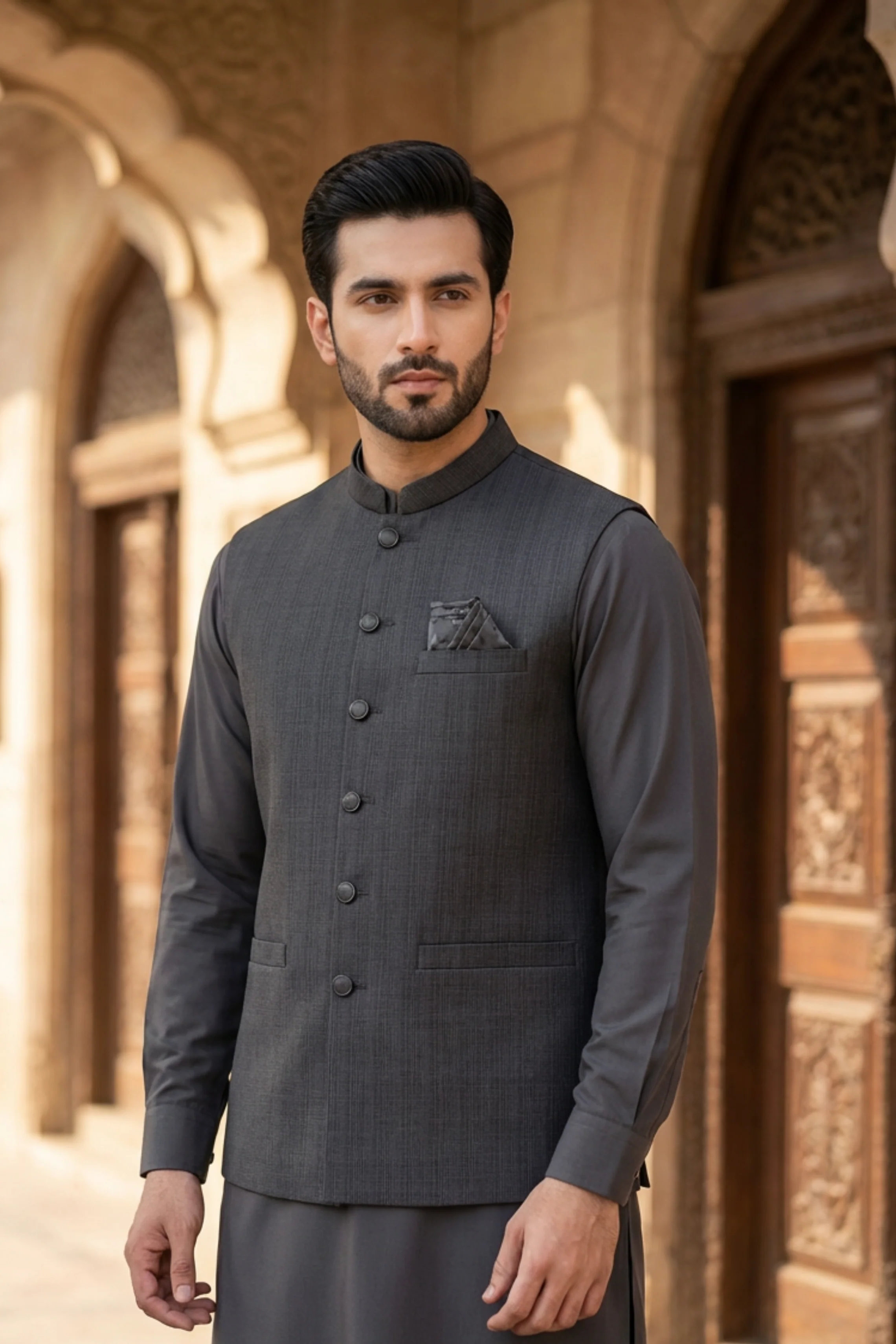 Motif Men's Waistcoat-2702 - Image 3