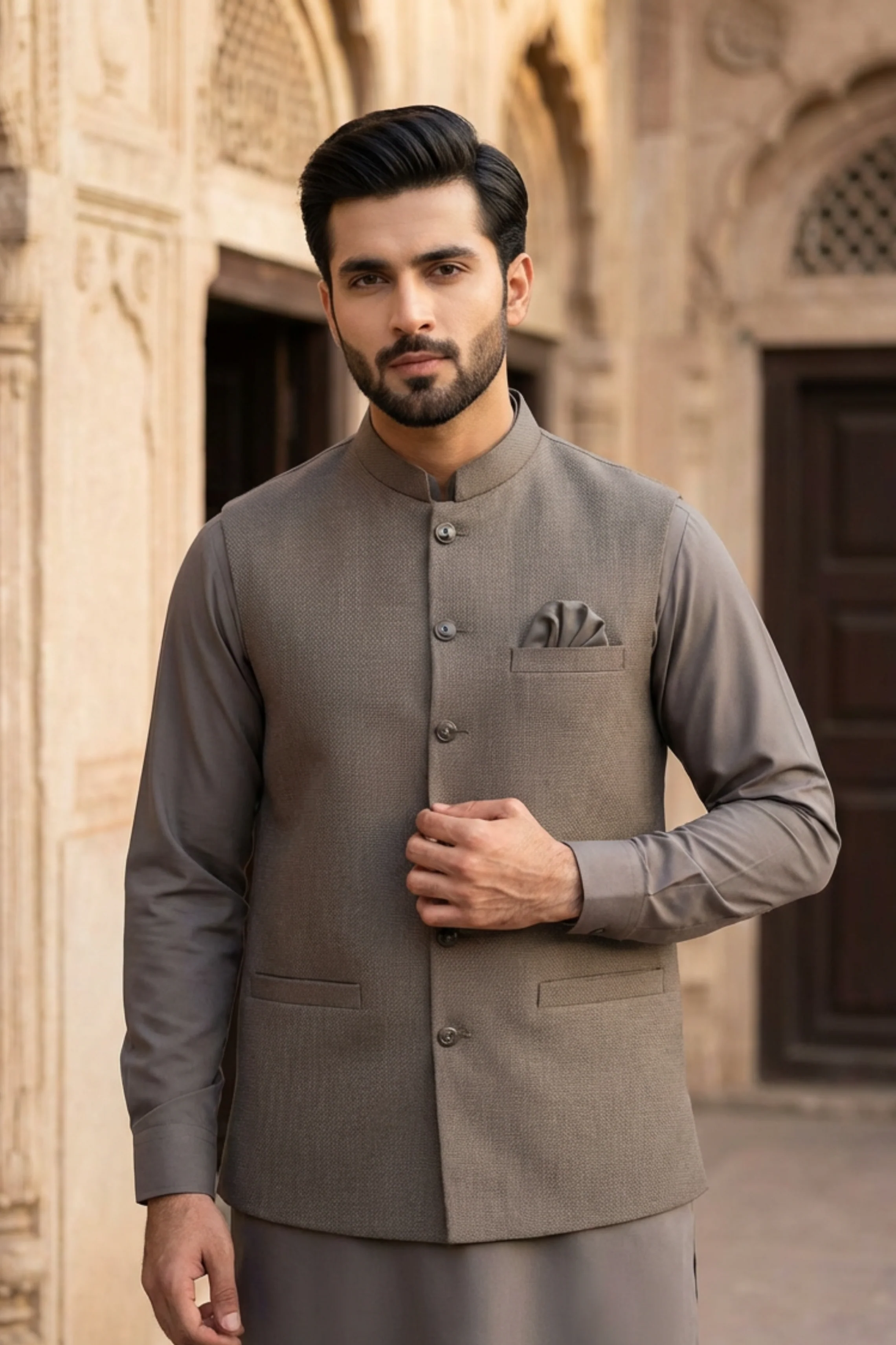 Motif Men's Waistcoat-2845 - Image 3