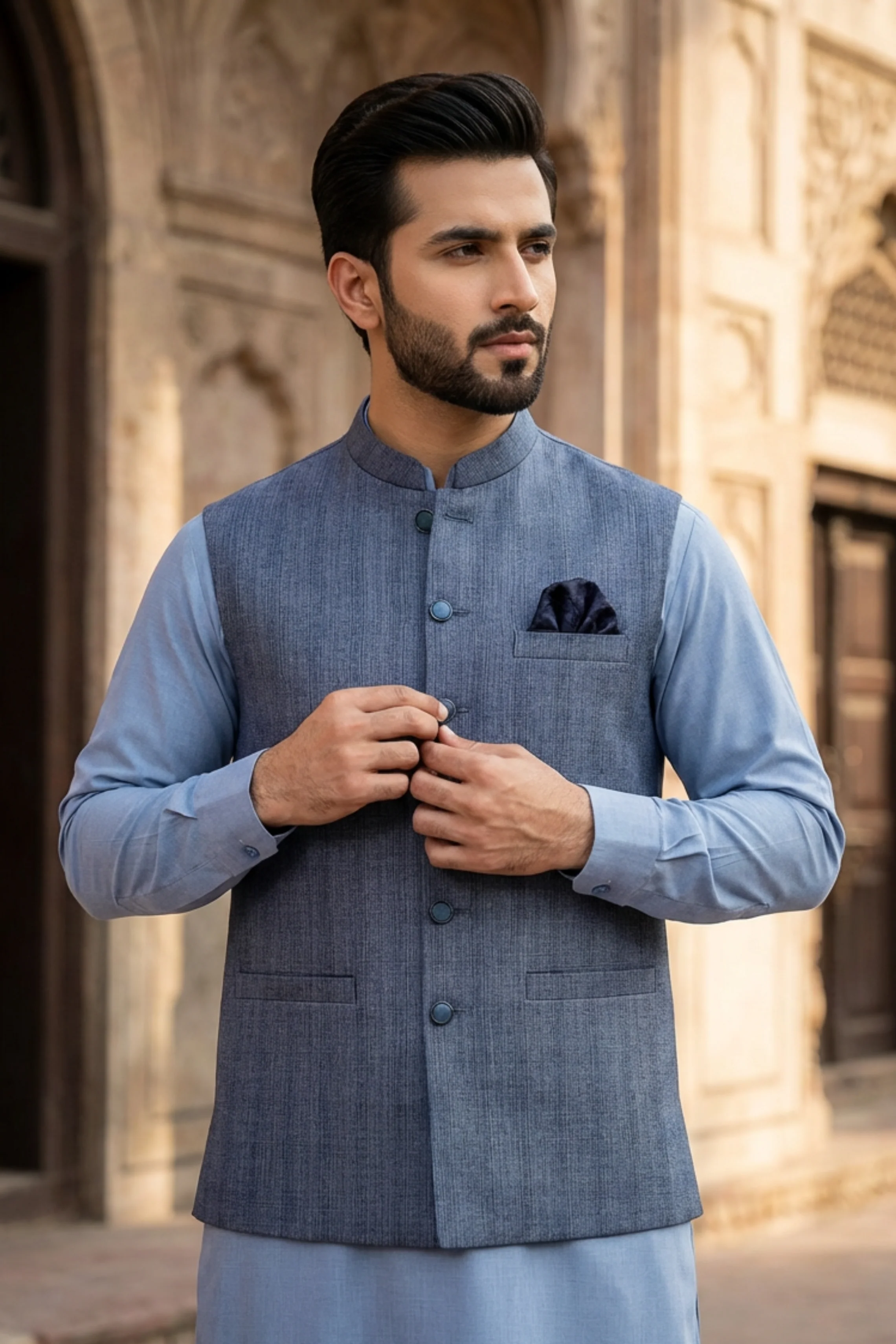 Motif Men's Waistcoat-2707 - Image 3