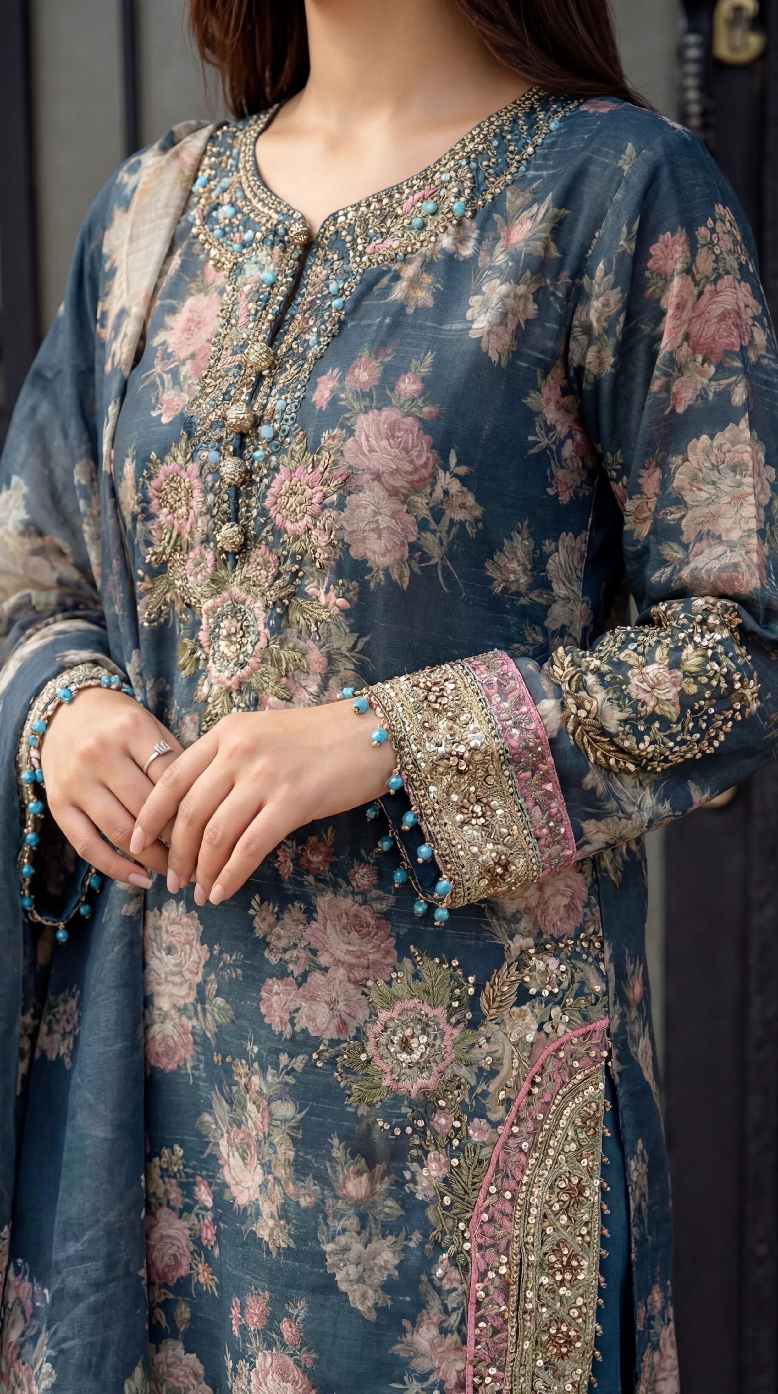 Motif Munar Embroidered suit-3984 - Image 2