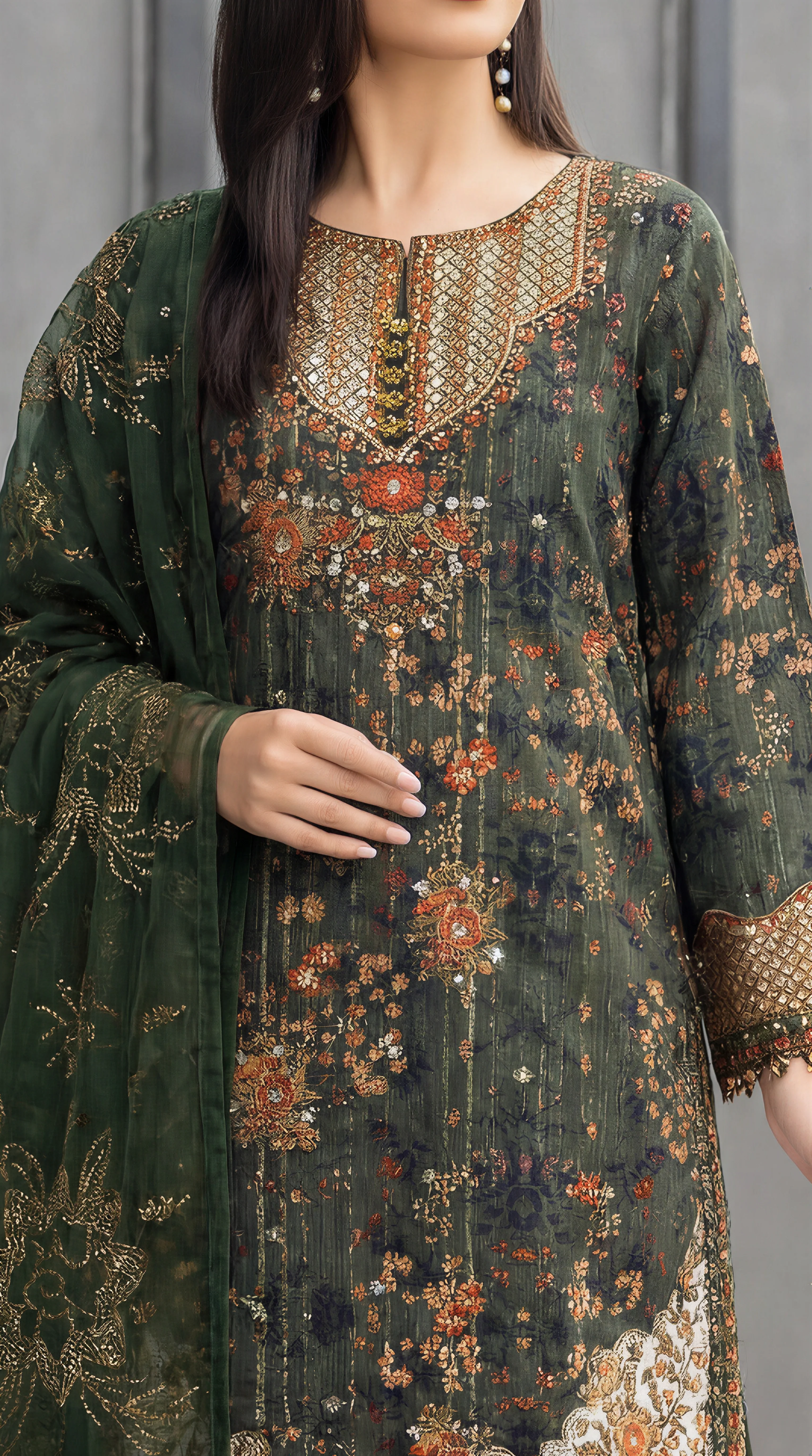 Motif Munar Embroidered suit-3993 - Image 2