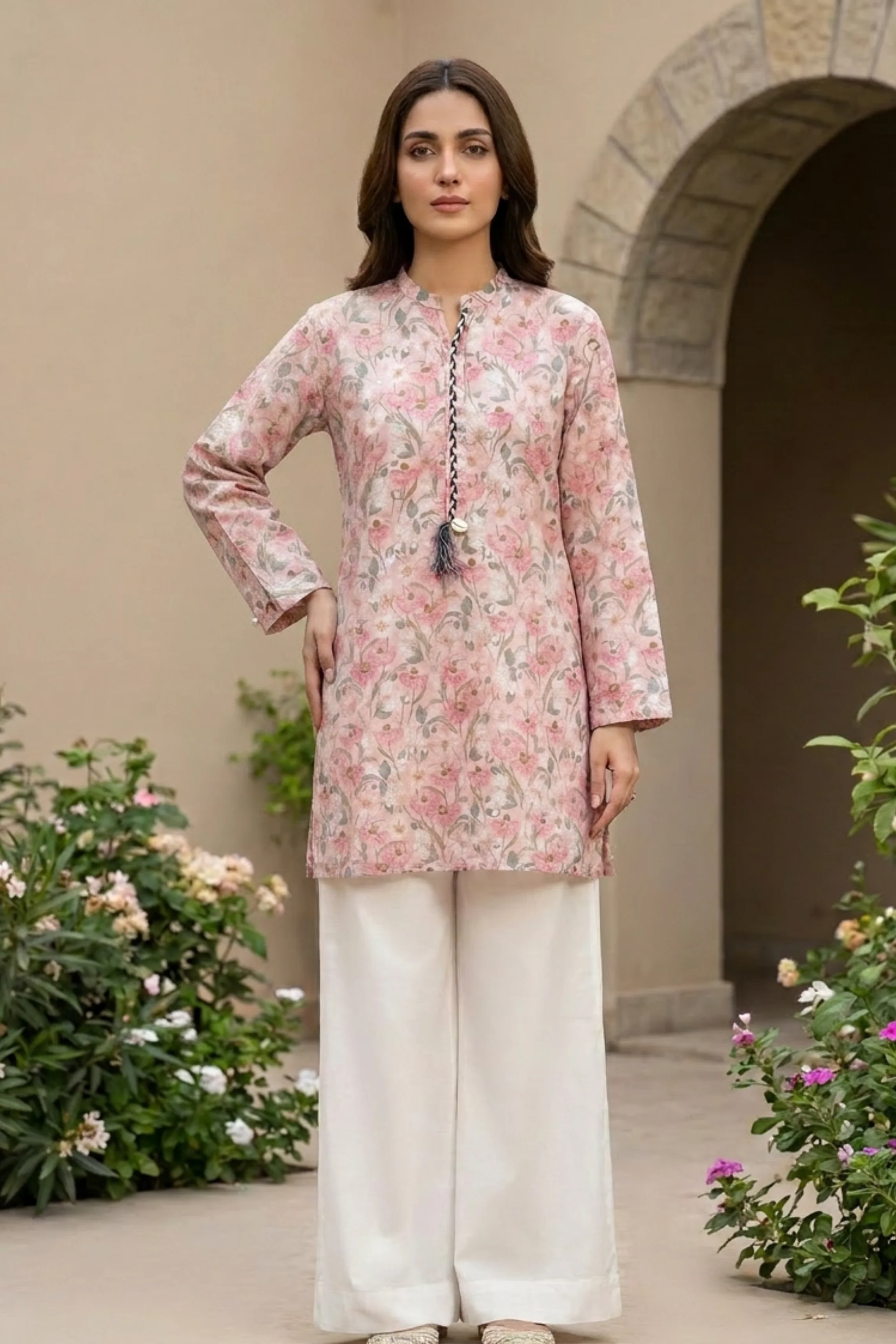 Motif Printed Cambric Suit-011 - Image 4