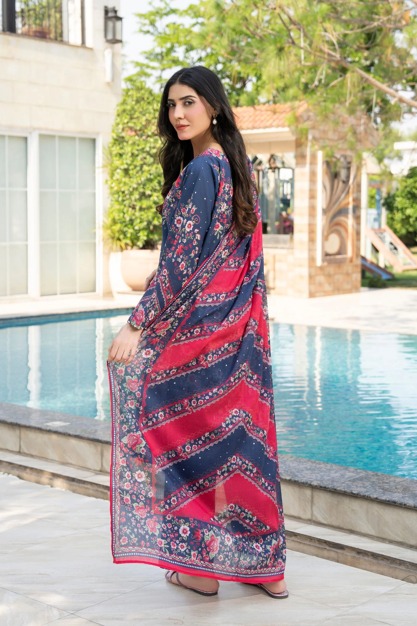 Motif Printed Lawn Suit-016 - Image 4