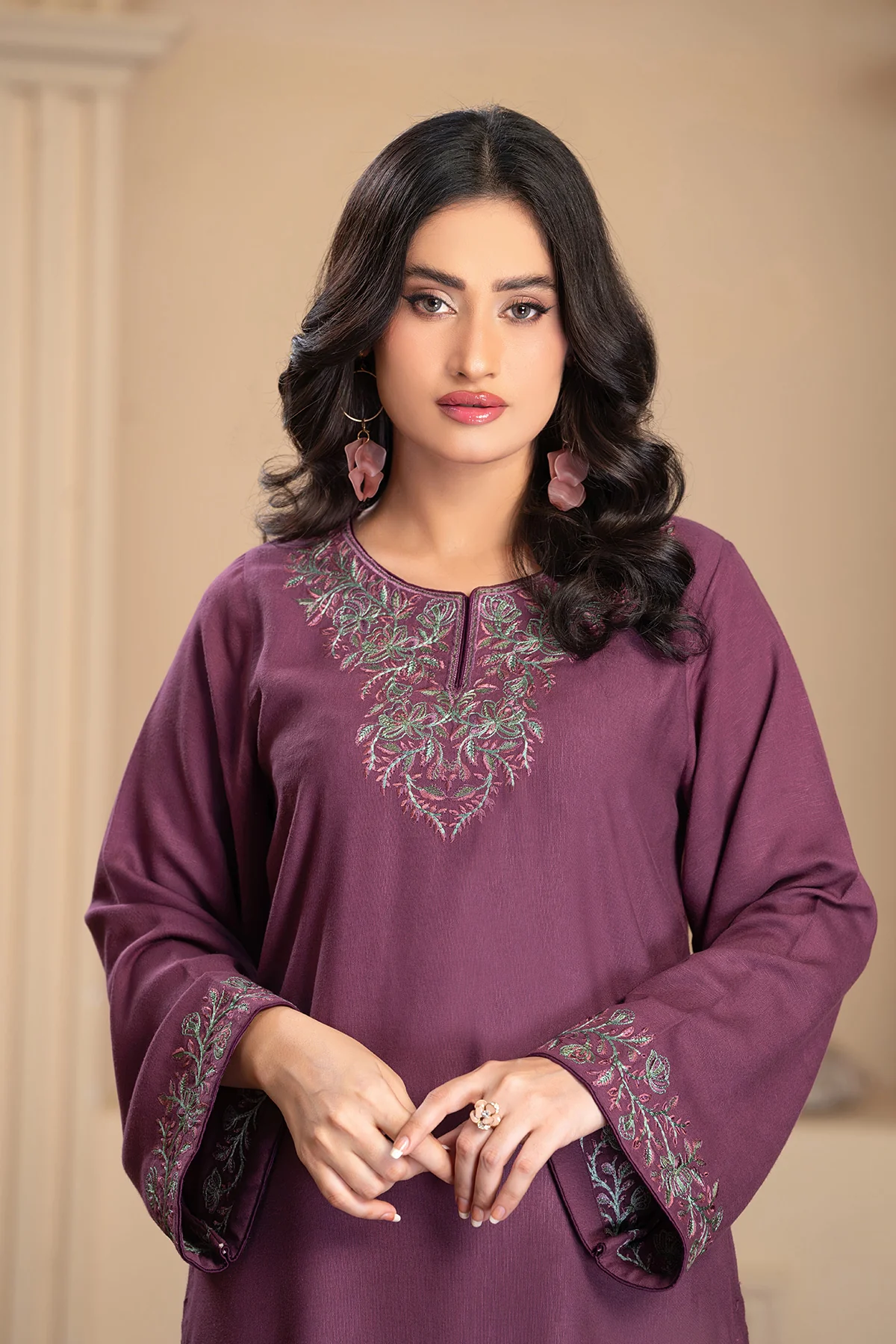 Motif Silk Karandi Embroidered Co-Ord Set-063 - Image 3
