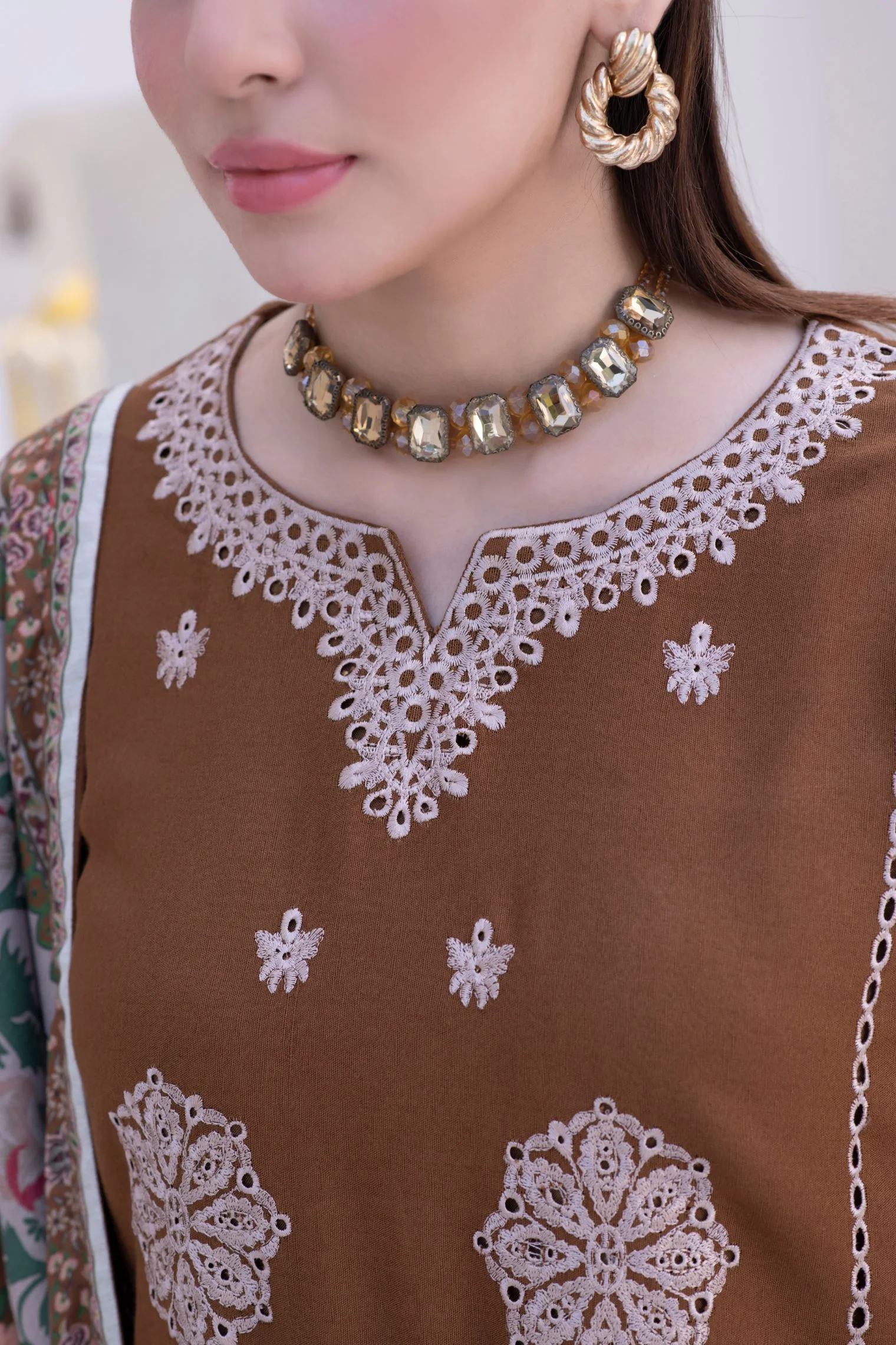Motif Silk Karandi Embroidered Suit-056 - Image 6