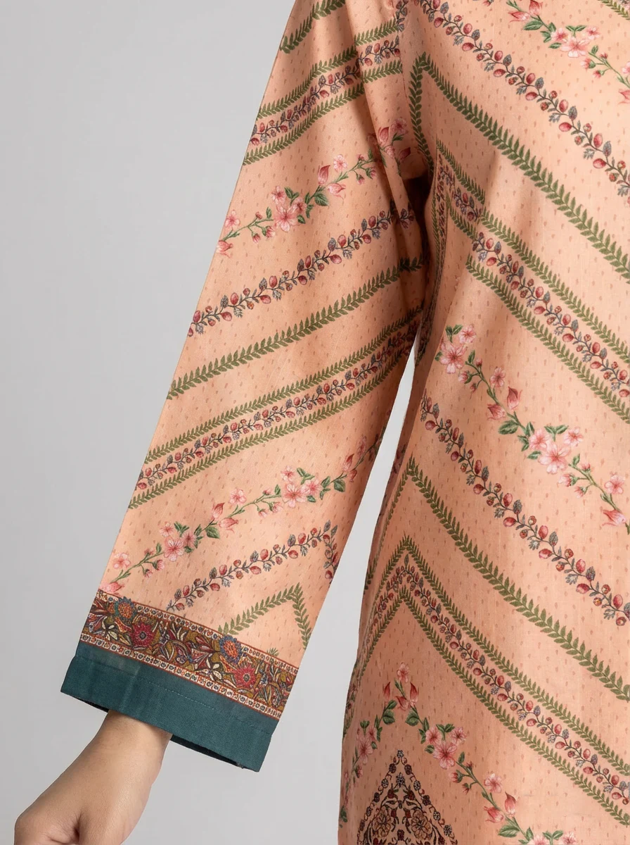 Motif Silk Printed Co-ord Set-058 - Image 3