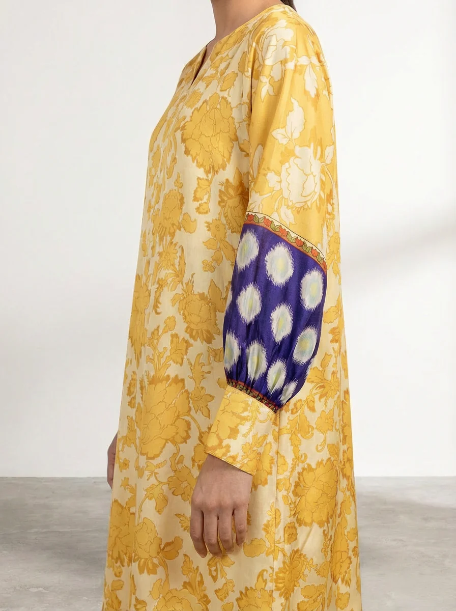 Motif Silk Printed Co-ord Set-069 - Image 3