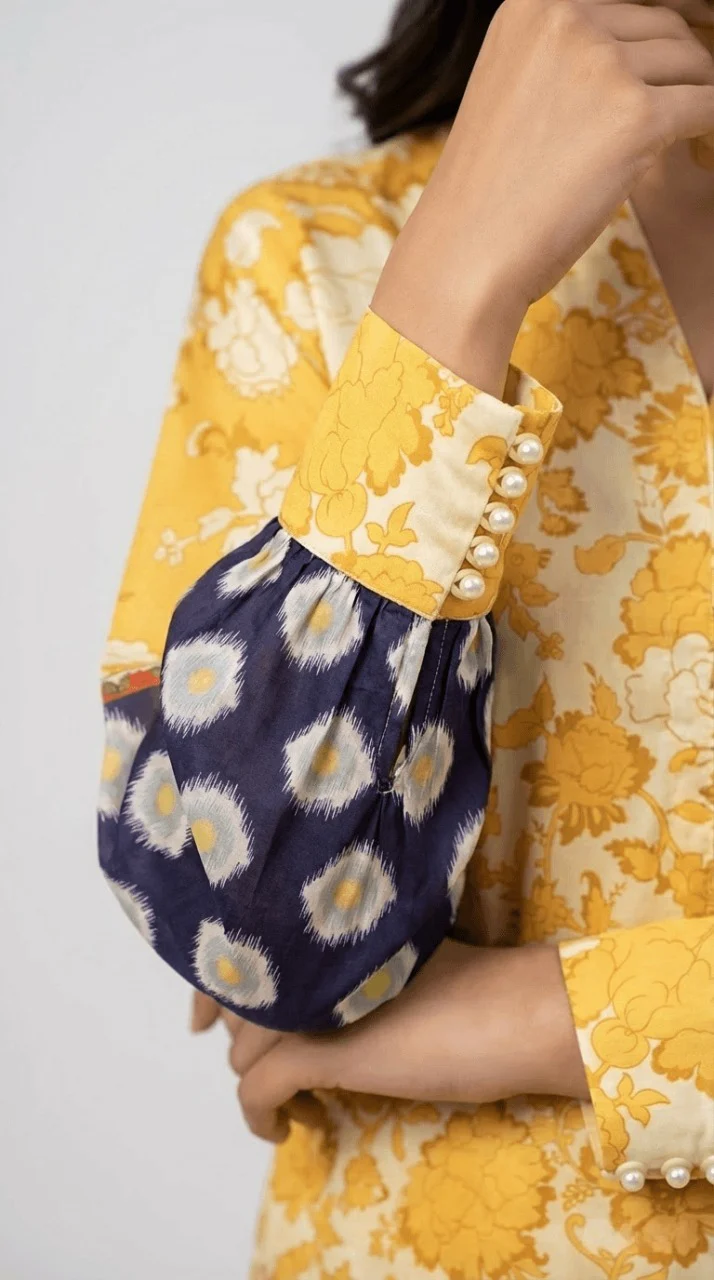 Motif Silk Printed Co-ord Set-069 - Image 4