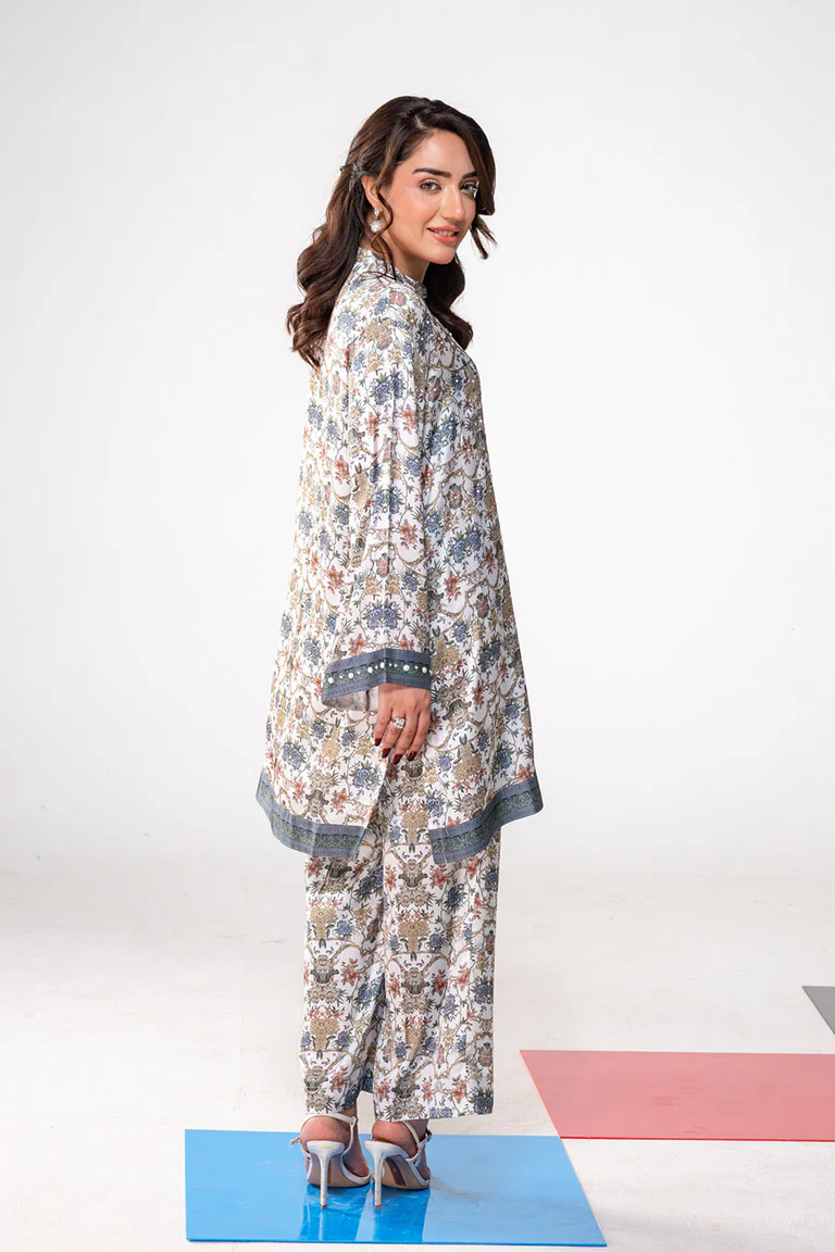 Motif Silk Printed Co-ord Set-3967 - Image 2